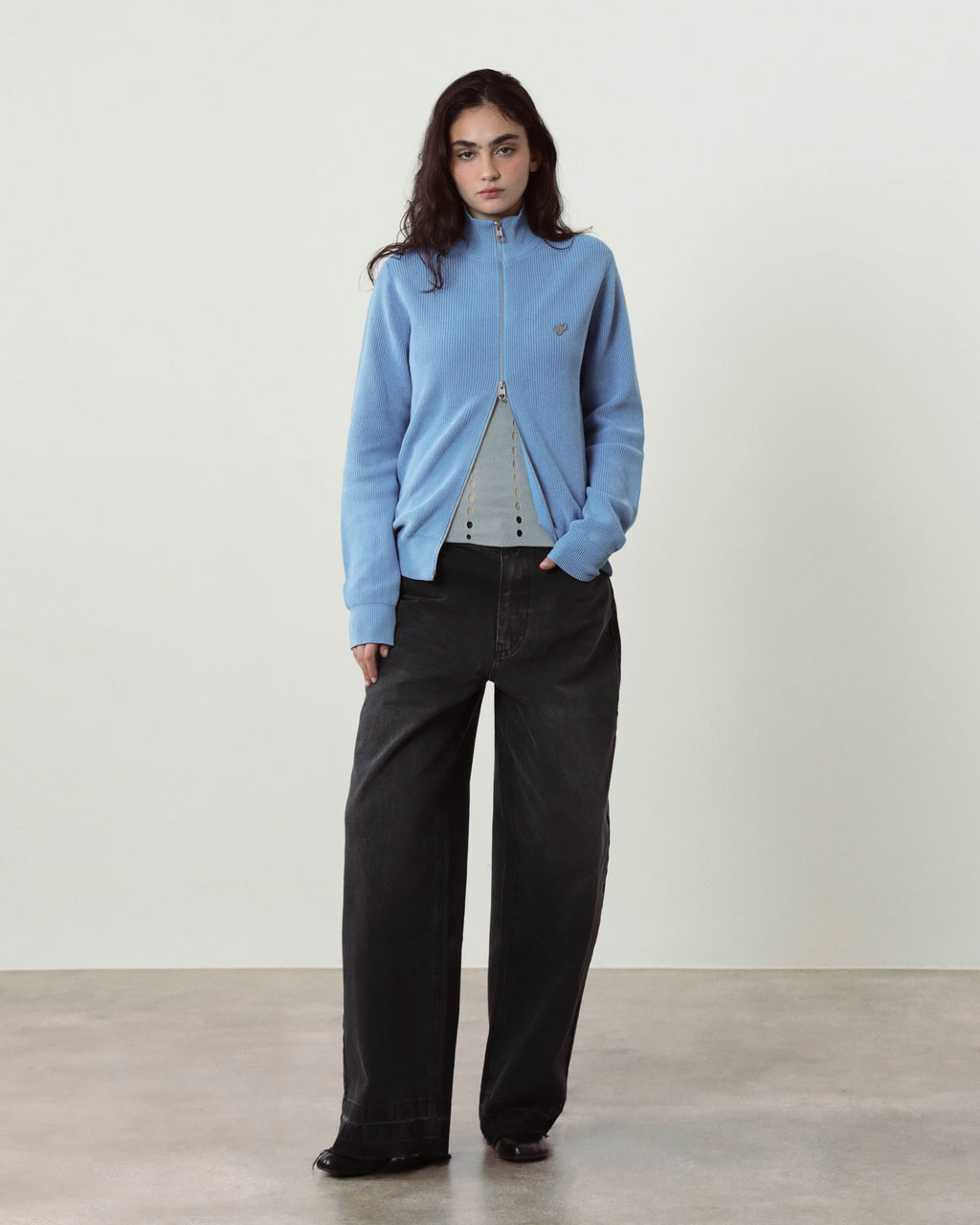 Cárdigan Con Cremallera Shady Azul