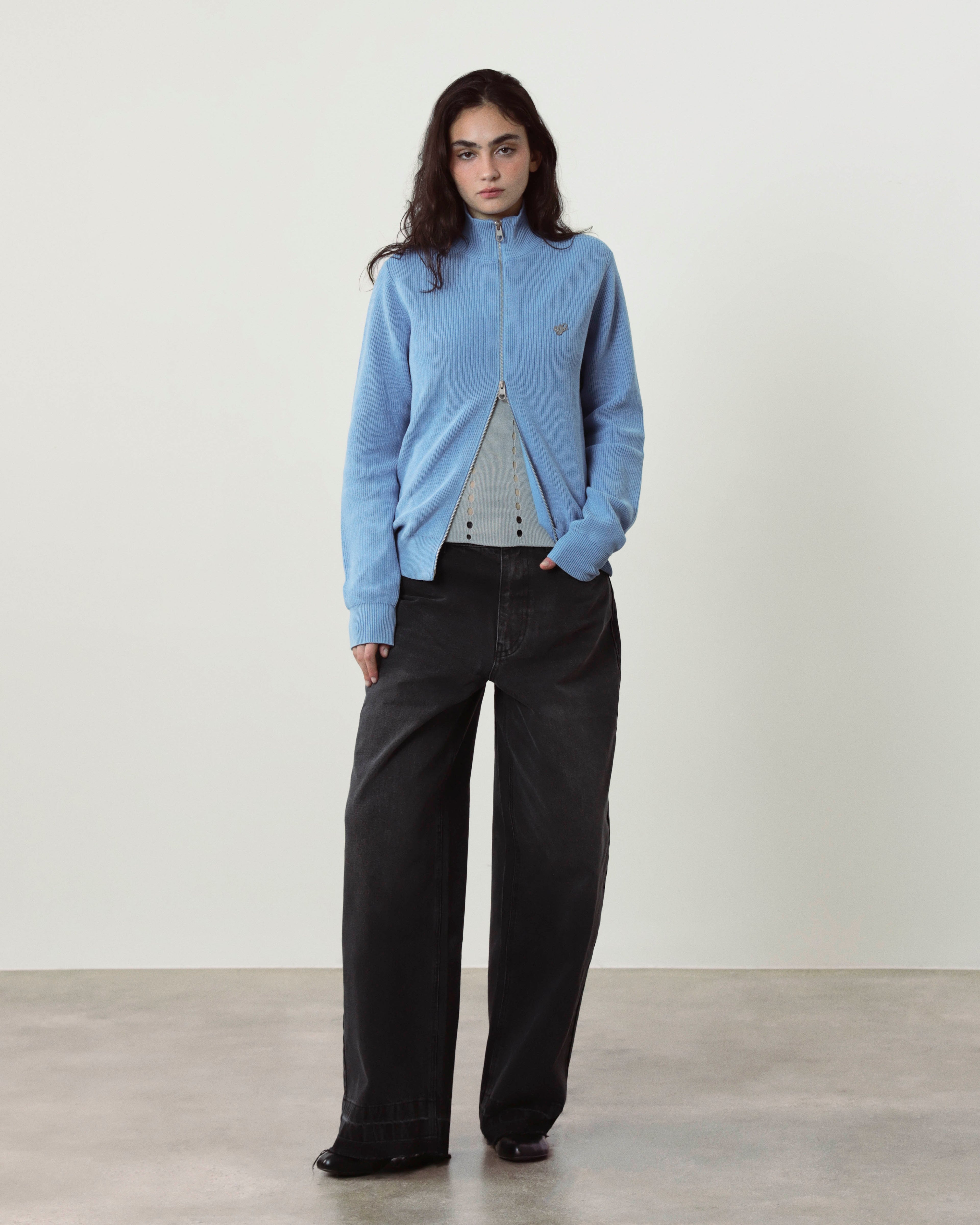 Cárdigan Con Cremallera Shady Azul