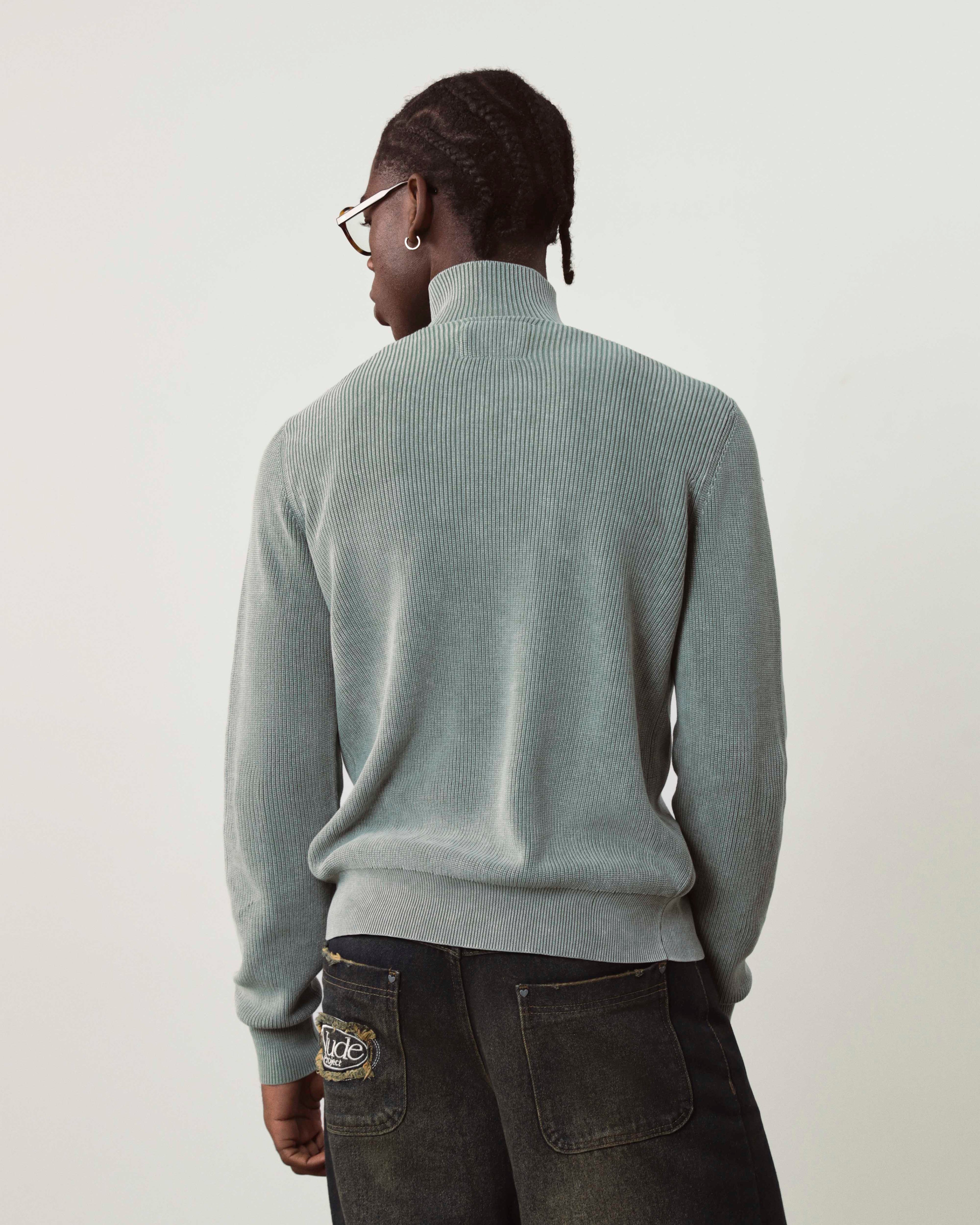 Cárdigan Con Cremallera Shady Verde