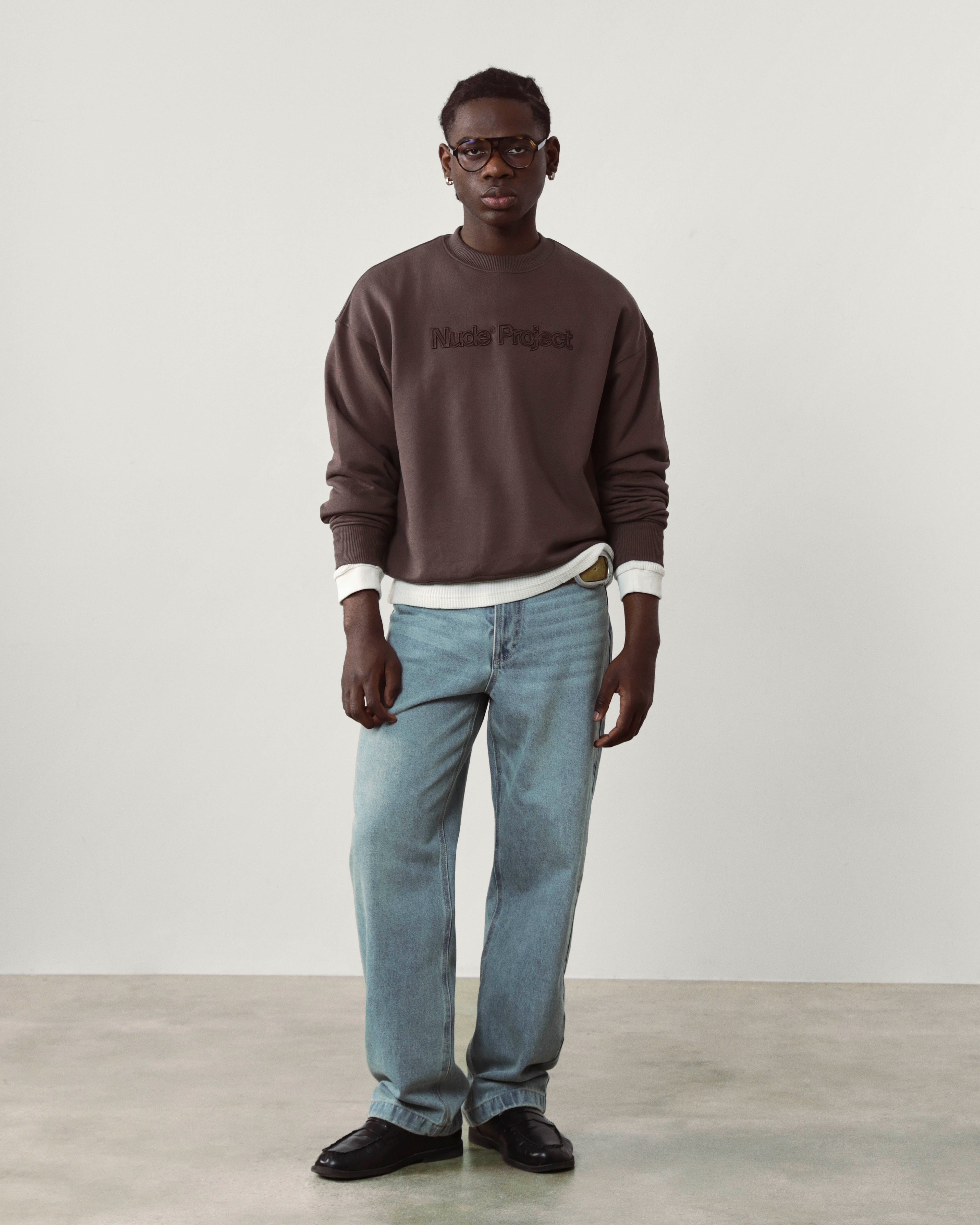 Sudadera Sin Capucha Brun Chocolate