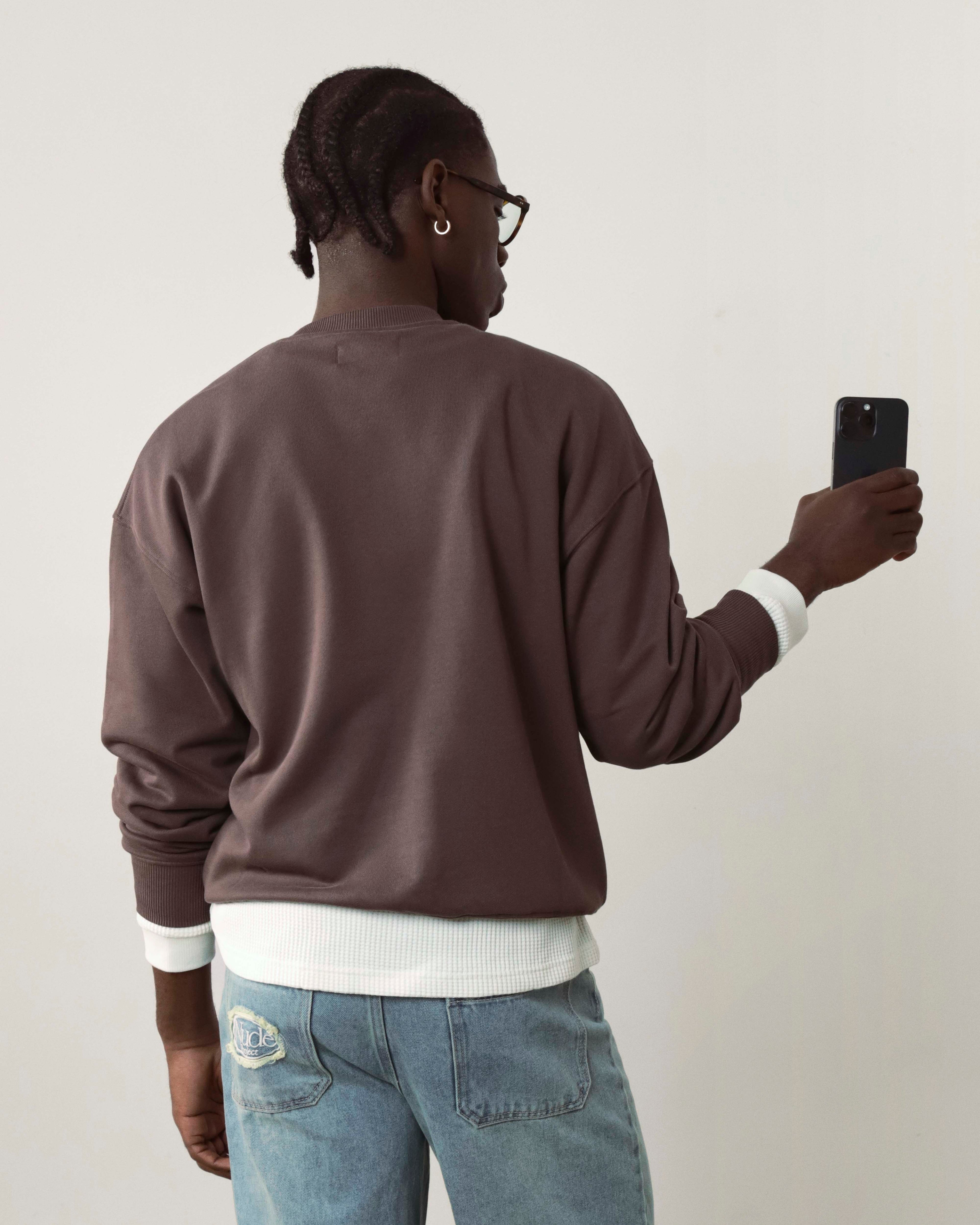 Sudadera Sin Capucha Brun Chocolate