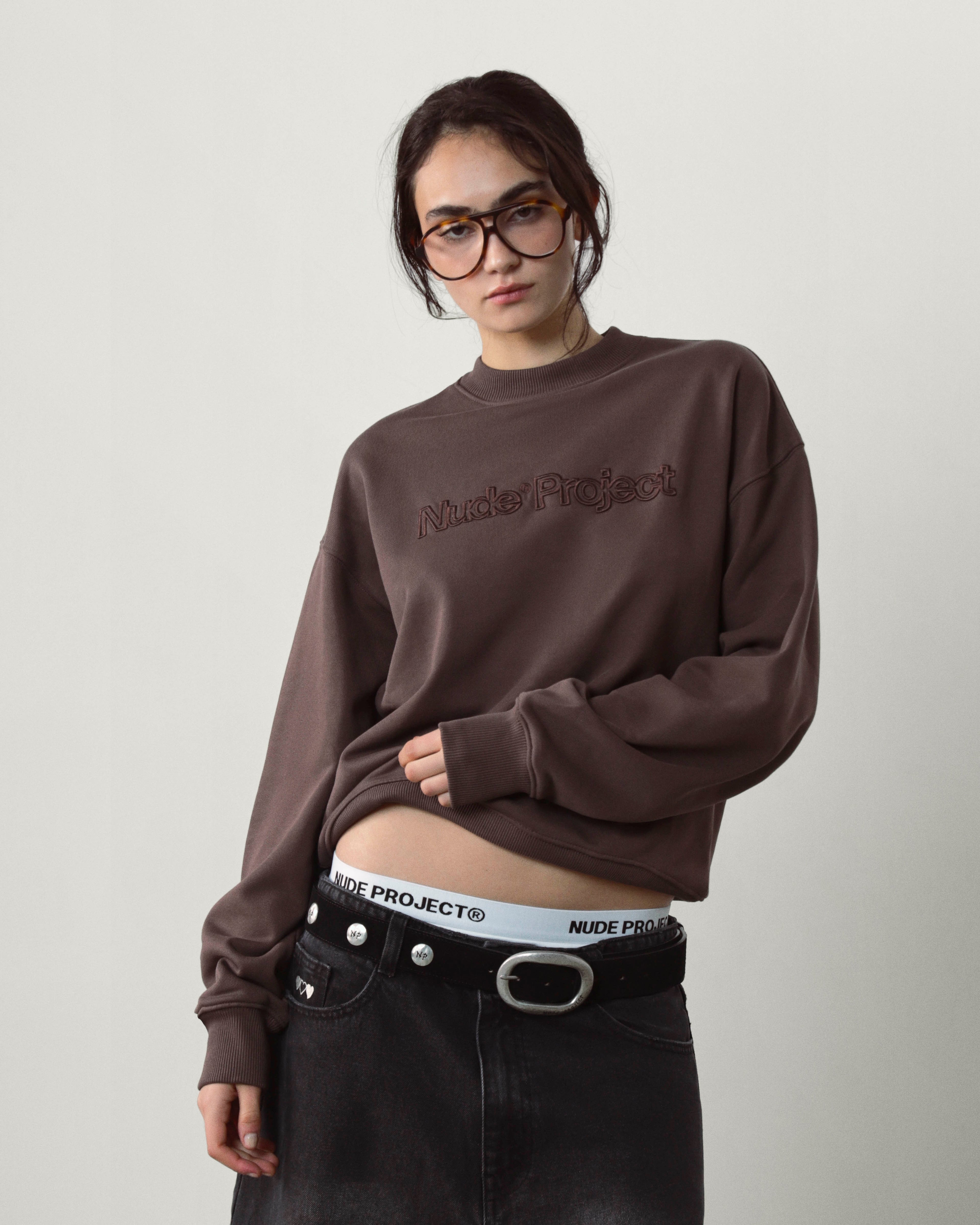Sudadera Sin Capucha Brun Chocolate