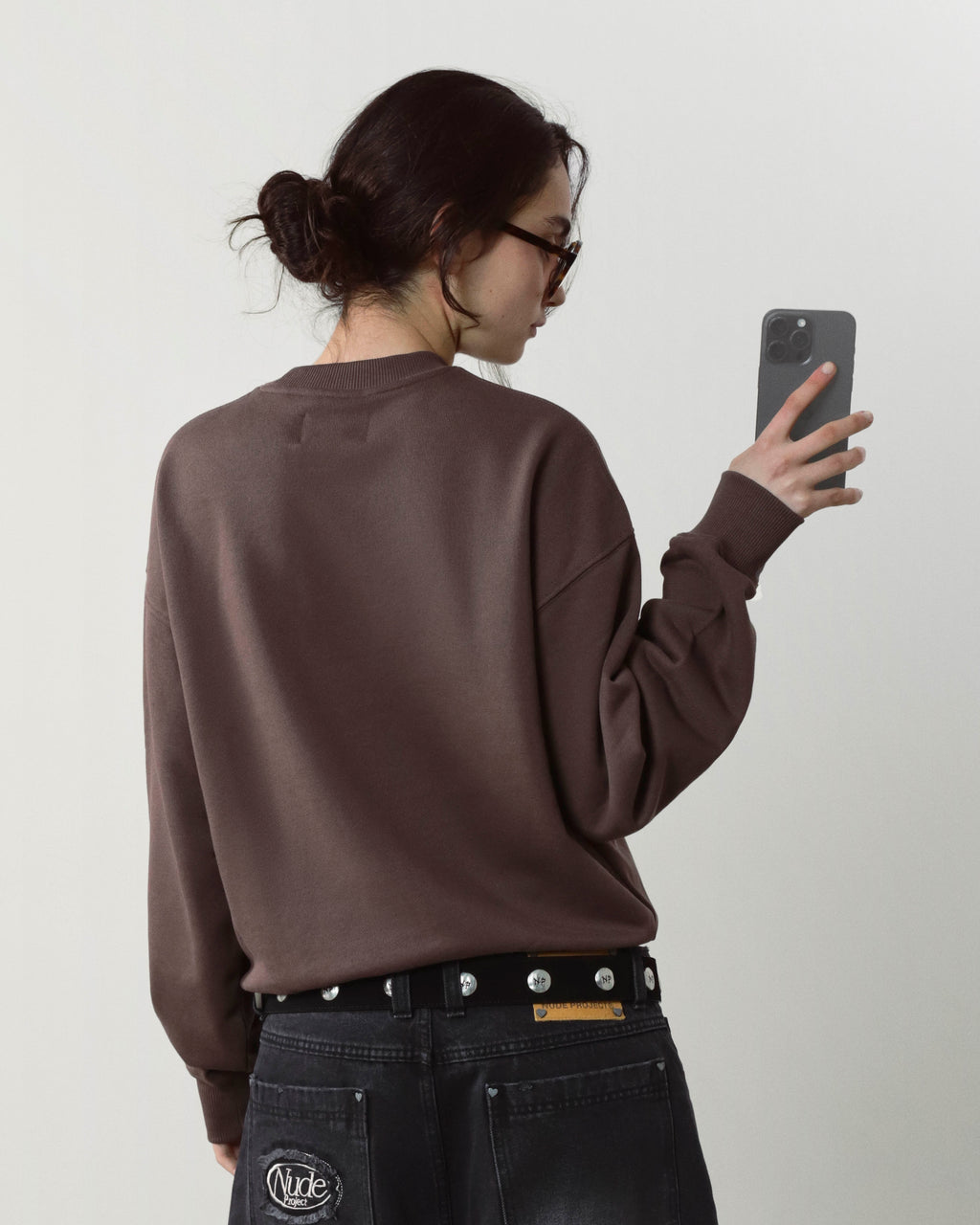 Sudadera Sin Capucha Brun Chocolate