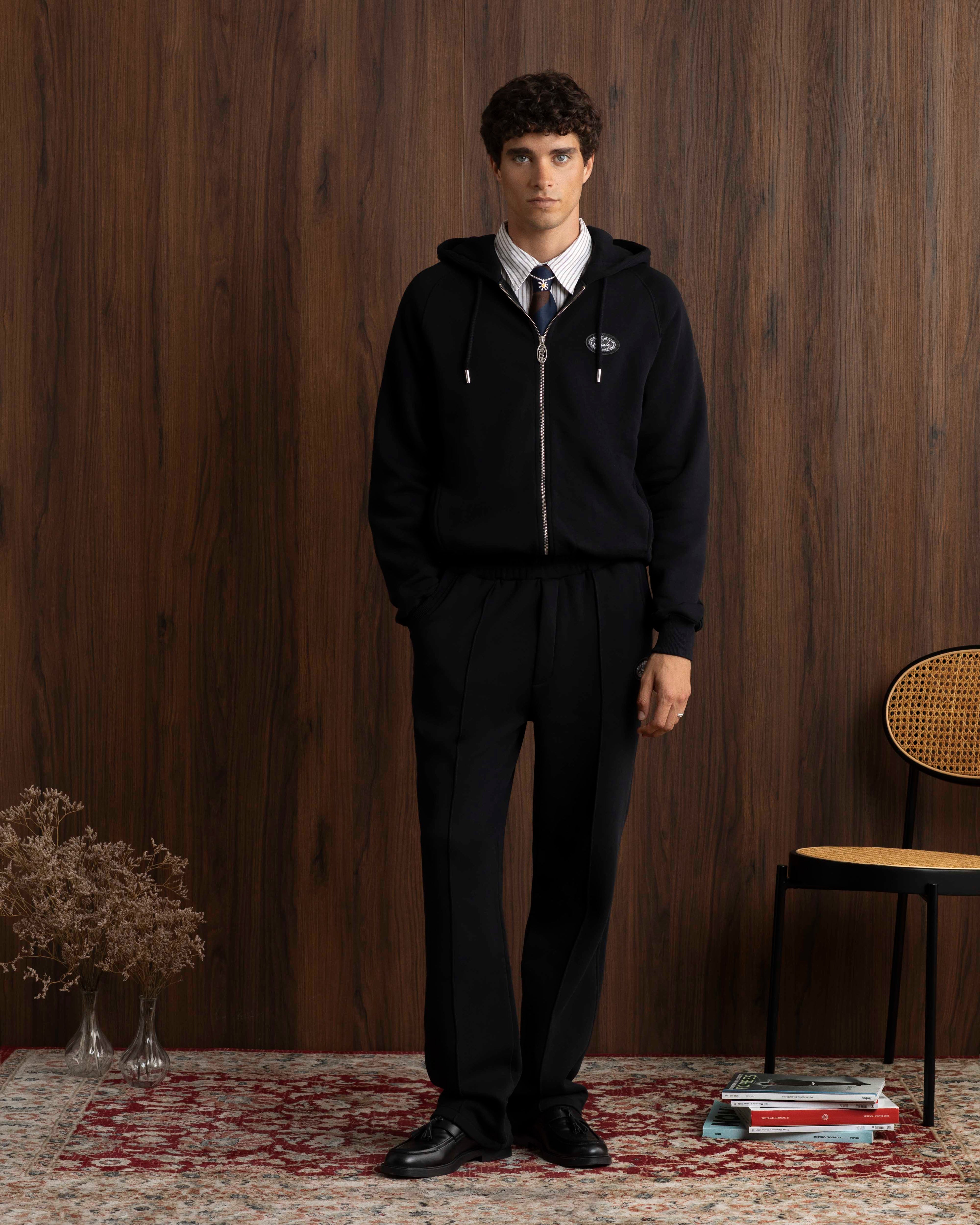 Sudadera Con Cremallera Essentials Negra