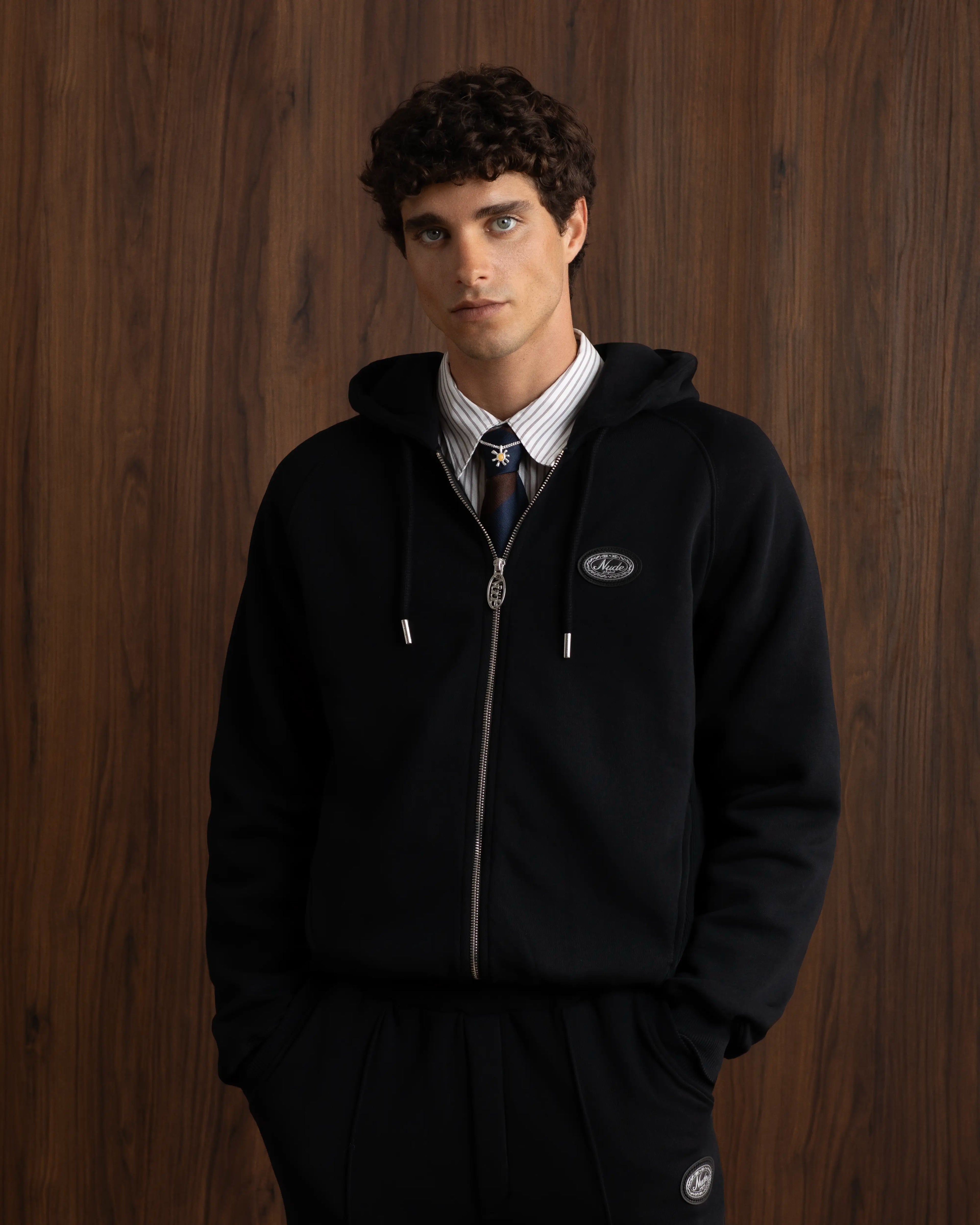 Sudadera Con Cremallera Essentials Negra