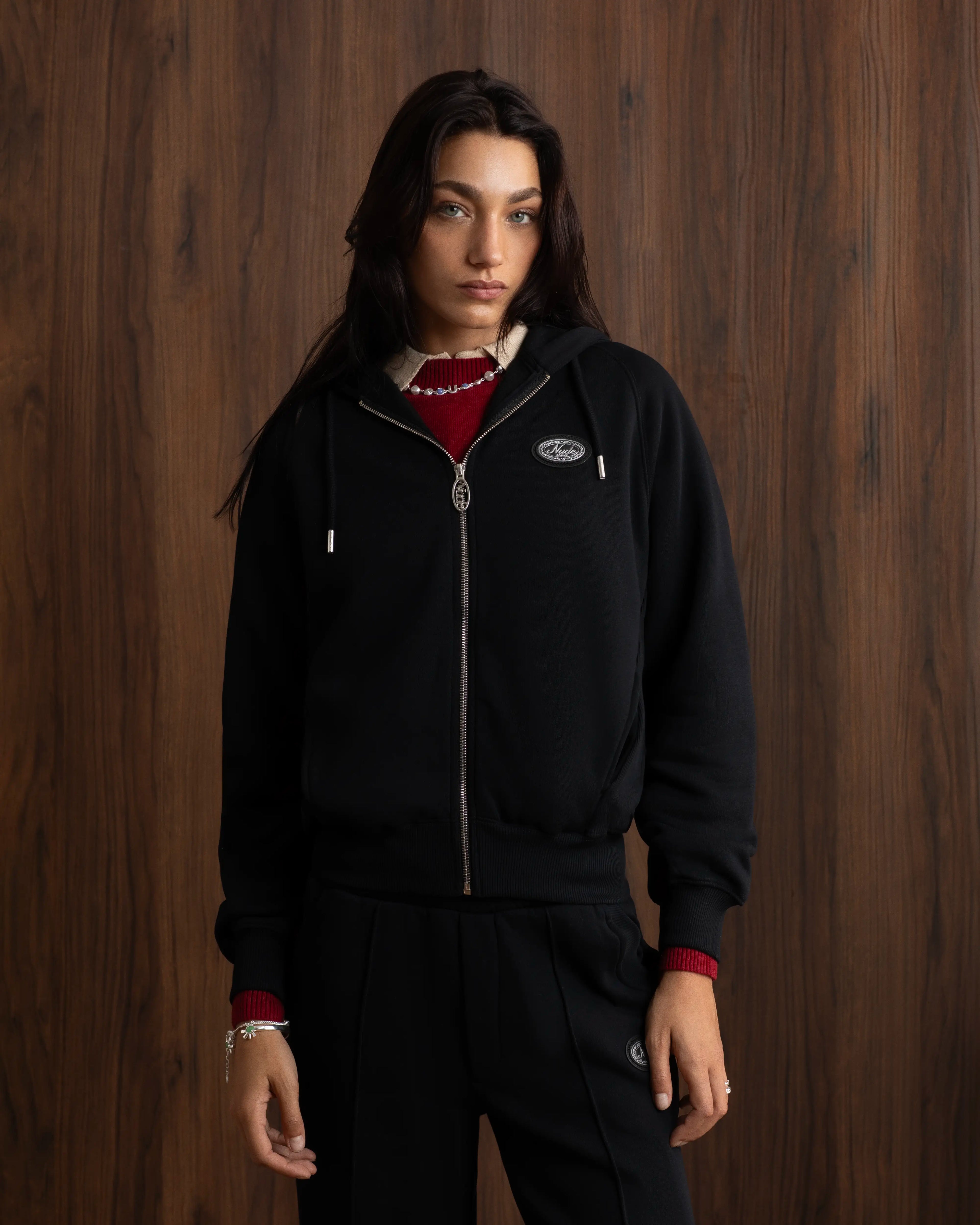 Sudadera Con Cremallera Essentials Negra