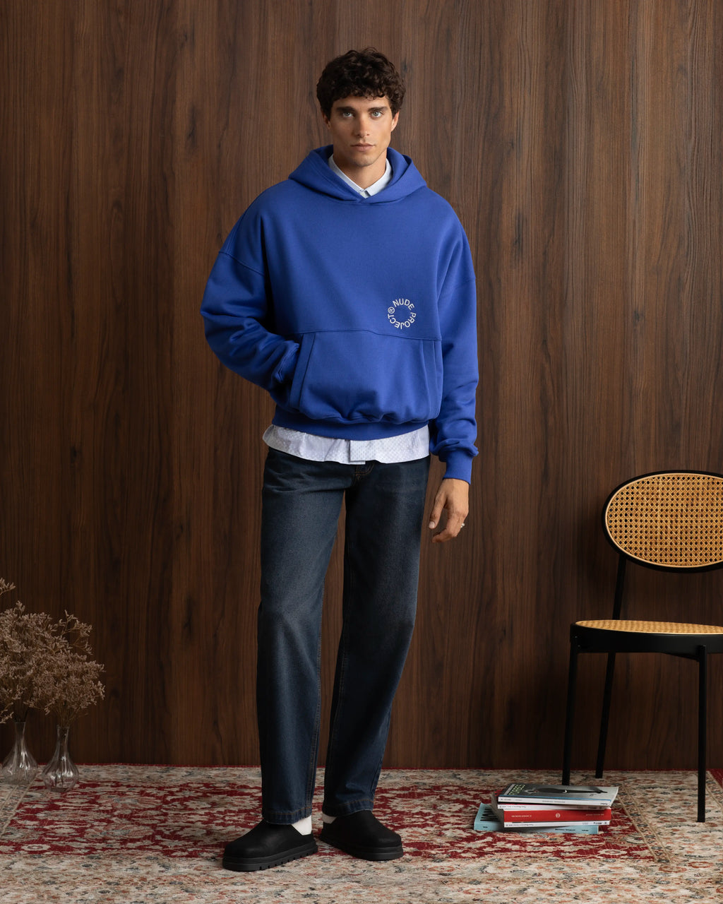 Kory Boxy Hoodie Blue