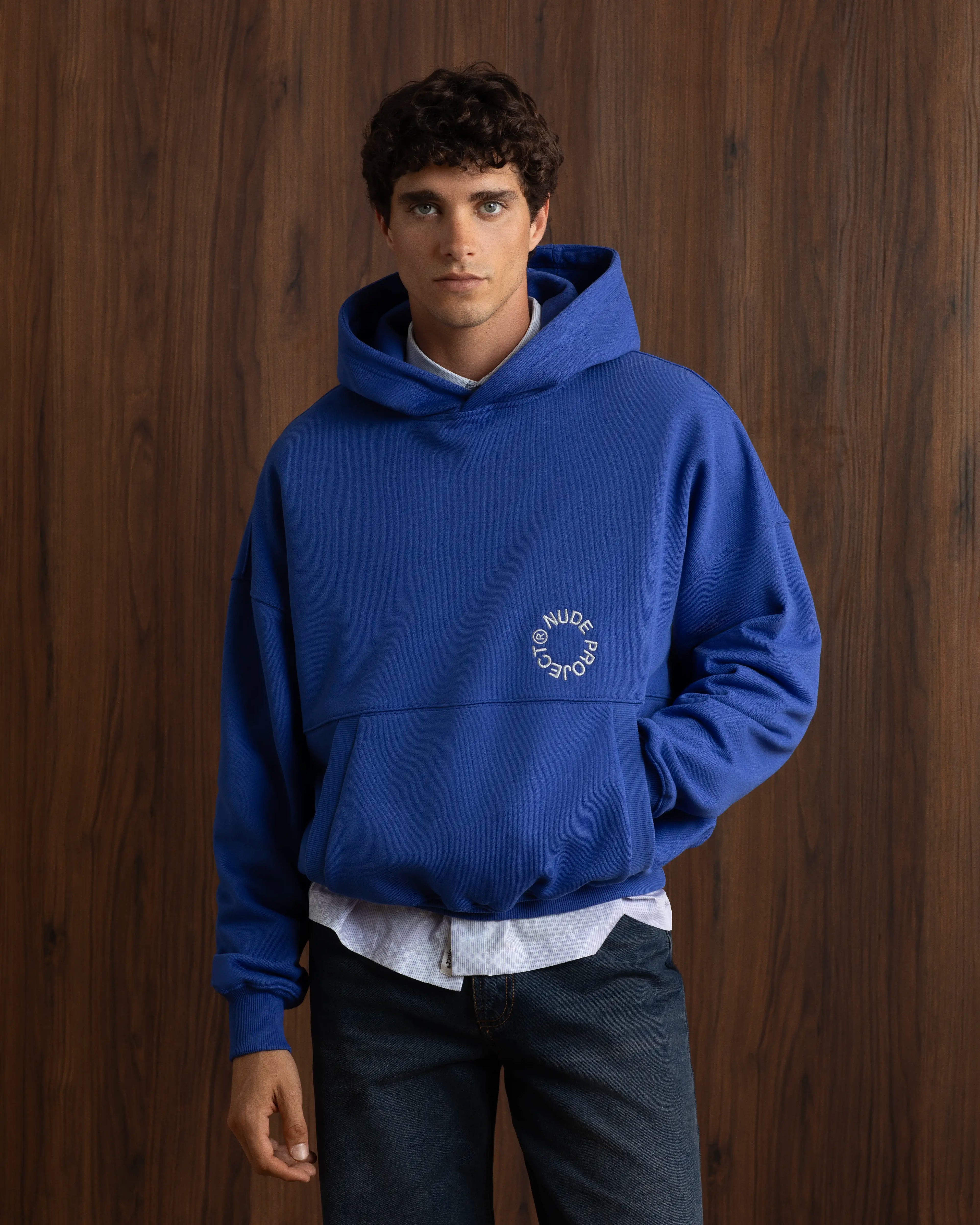 Kory Boxy Hoodie Blue