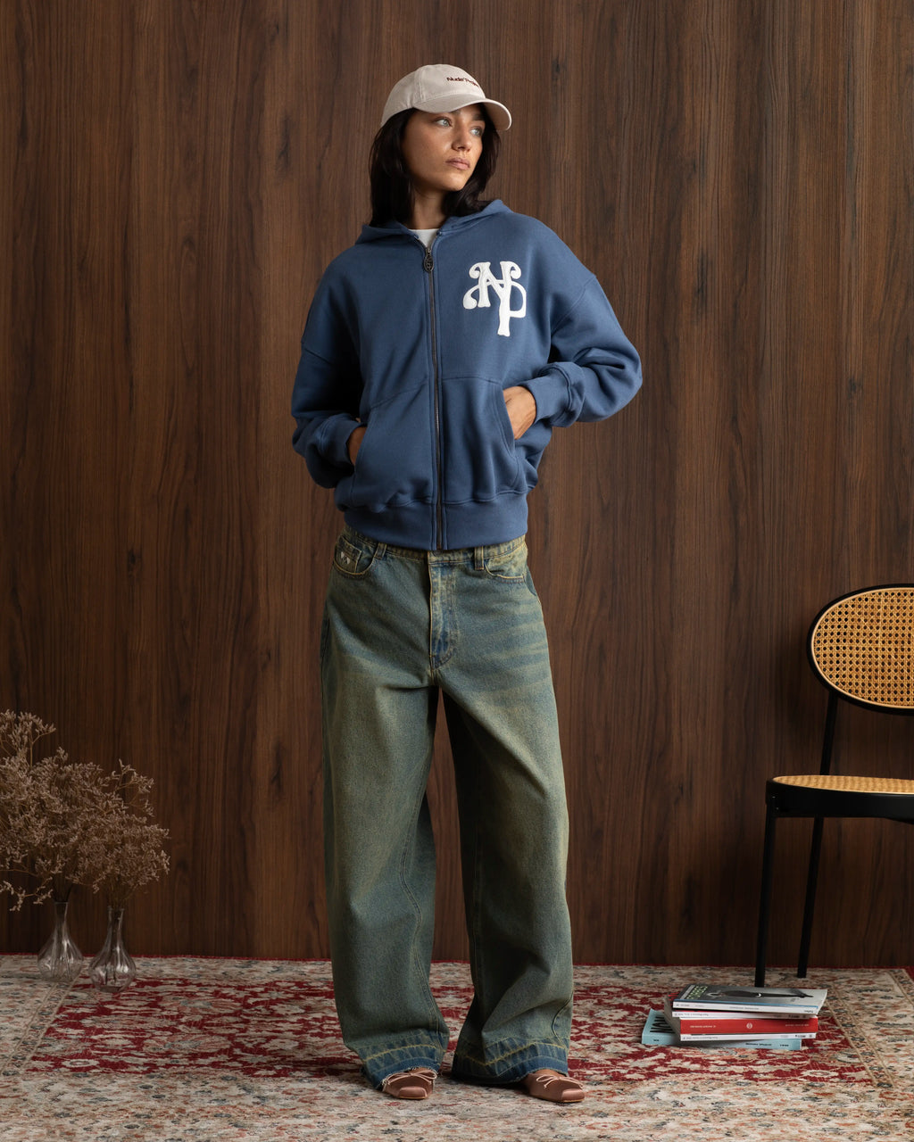 Kill Bill Zip-Up Hoodie Indigo