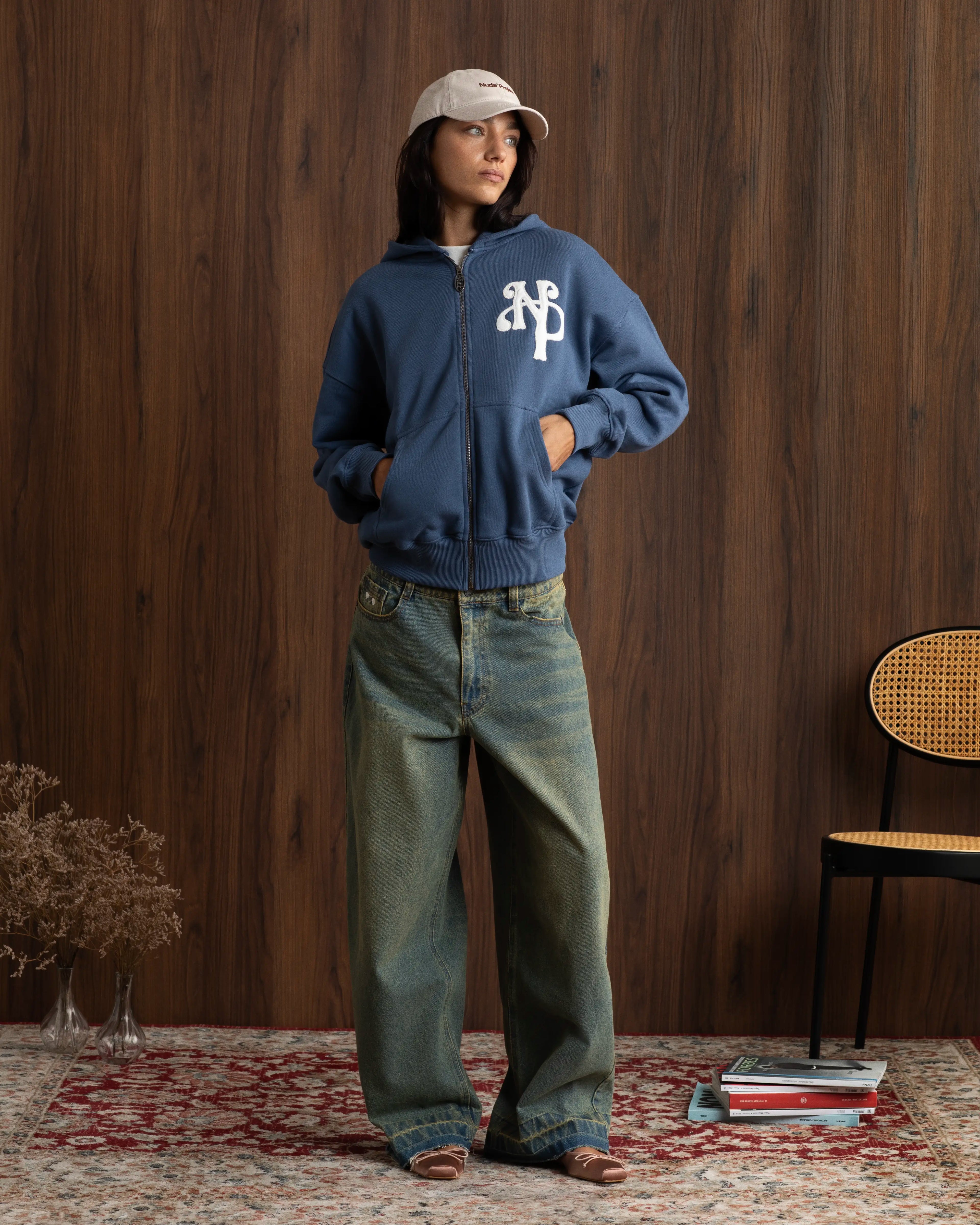 Kill Bill Zip-Up Hoodie Indigo