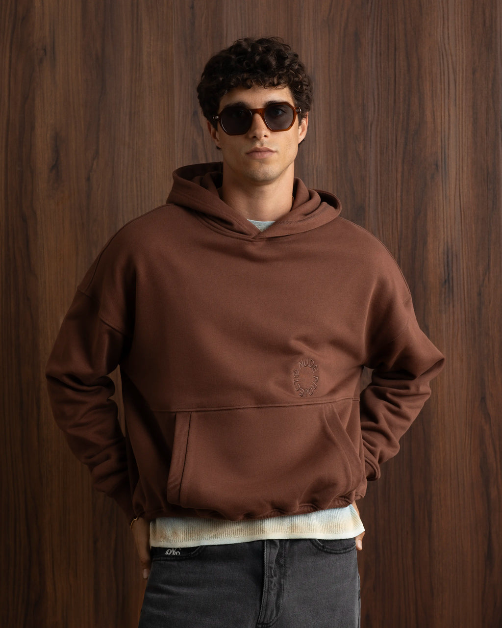 Kory Boxy Hoodie Brown