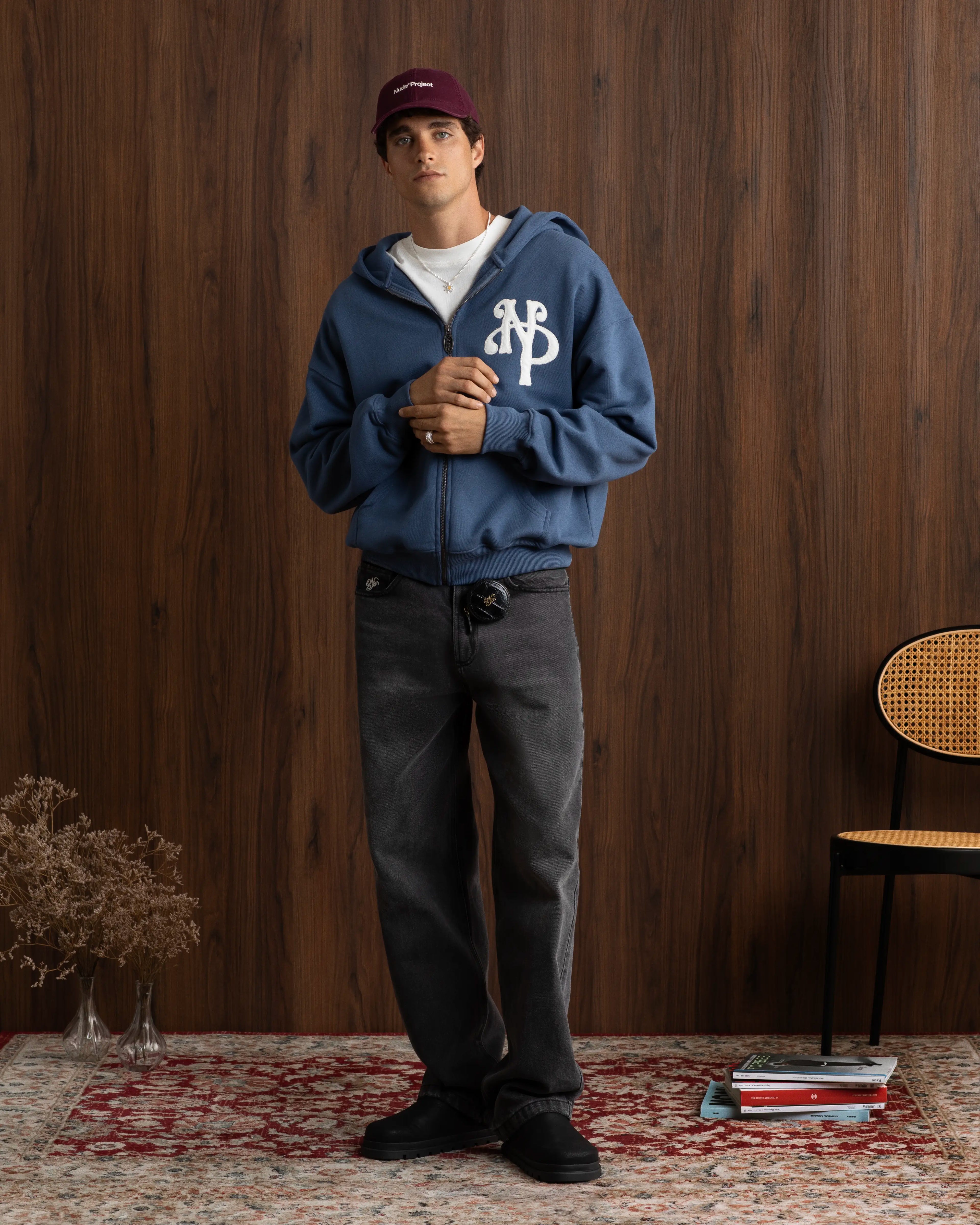 Kill Bill Zip-Up Hoodie Indigo