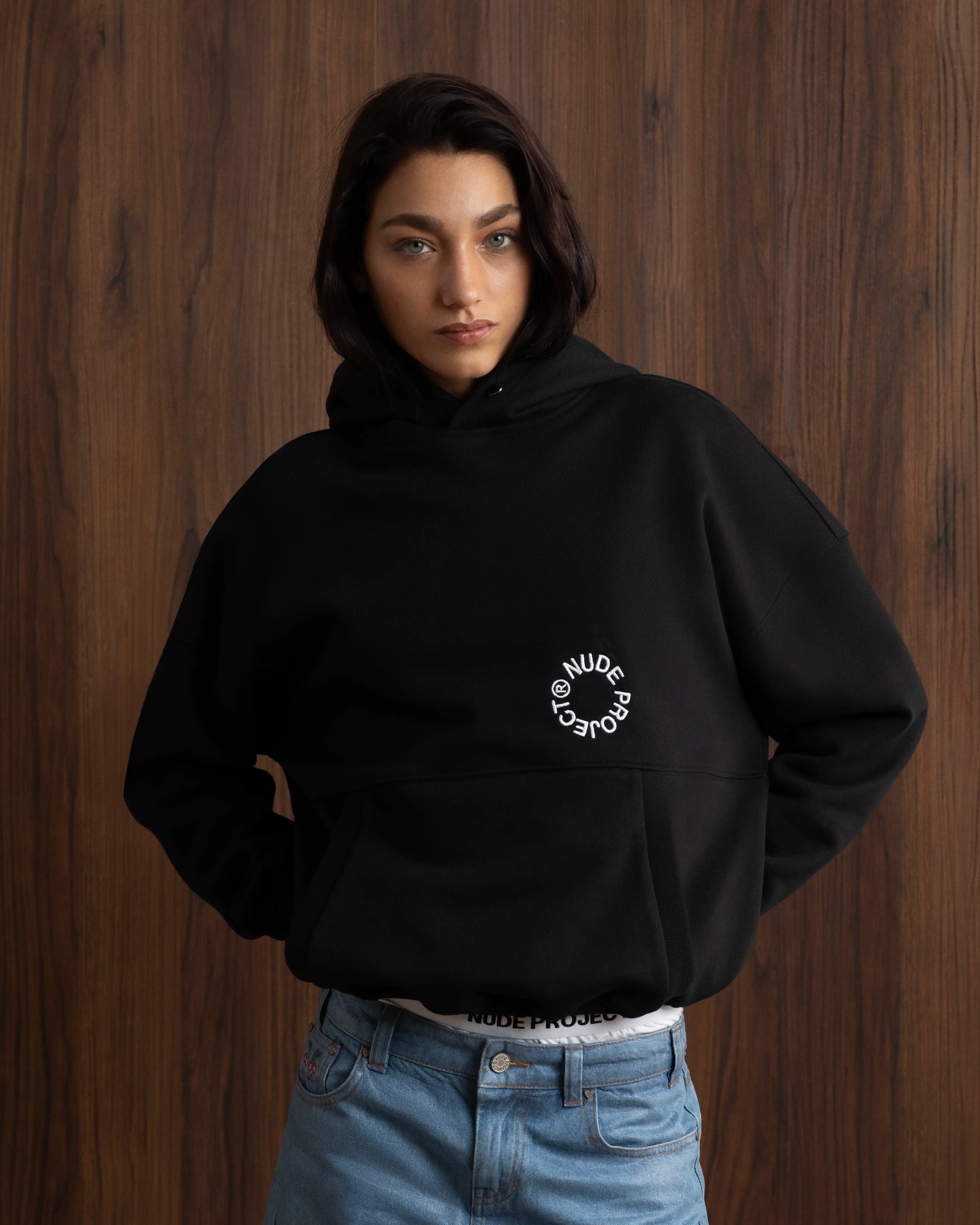 Kory Boxy Hoodie Black
