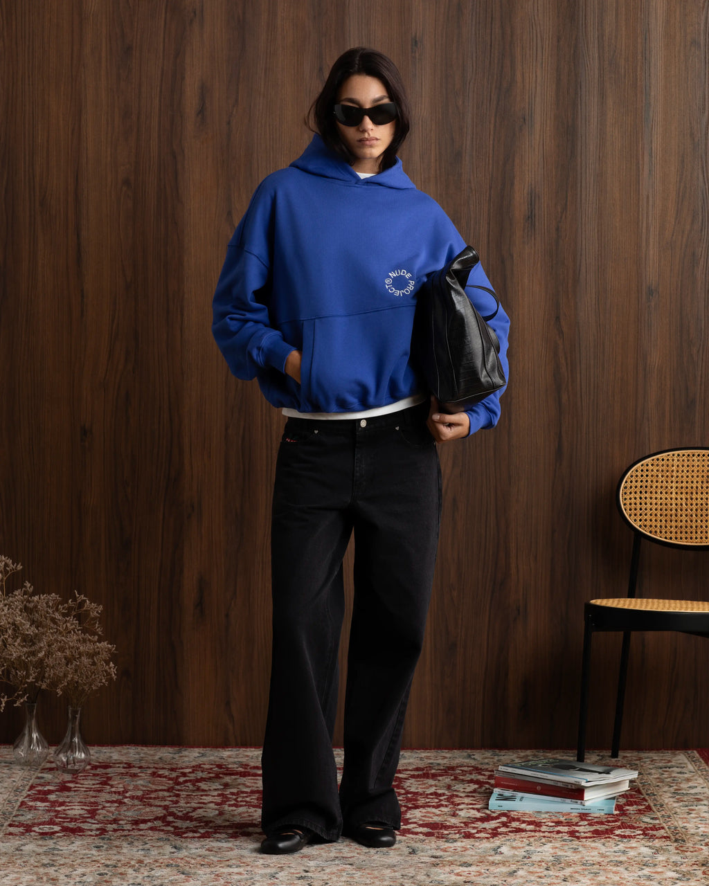 Kory Boxy Hoodie Blue