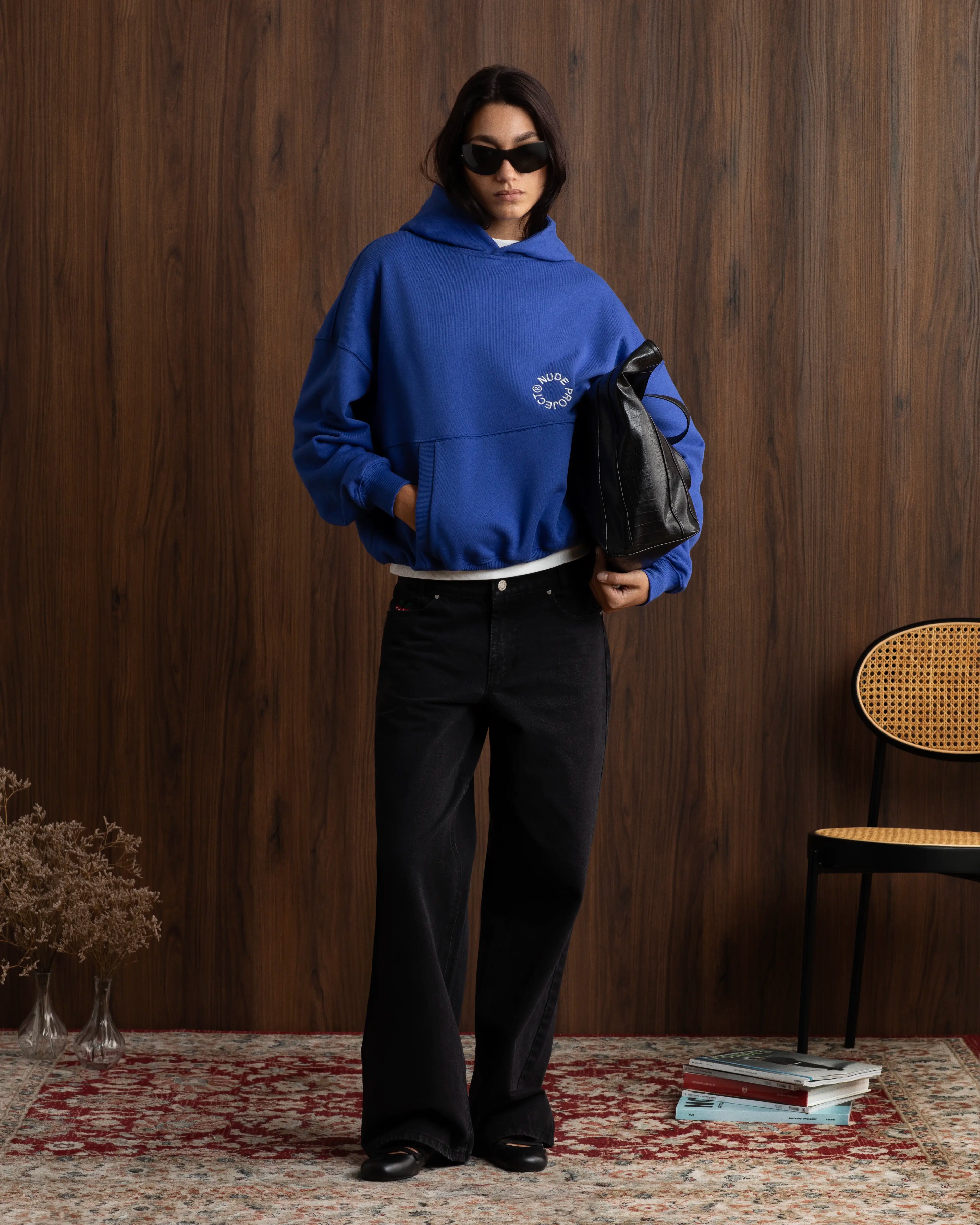 Kory Boxy Hoodie Blue