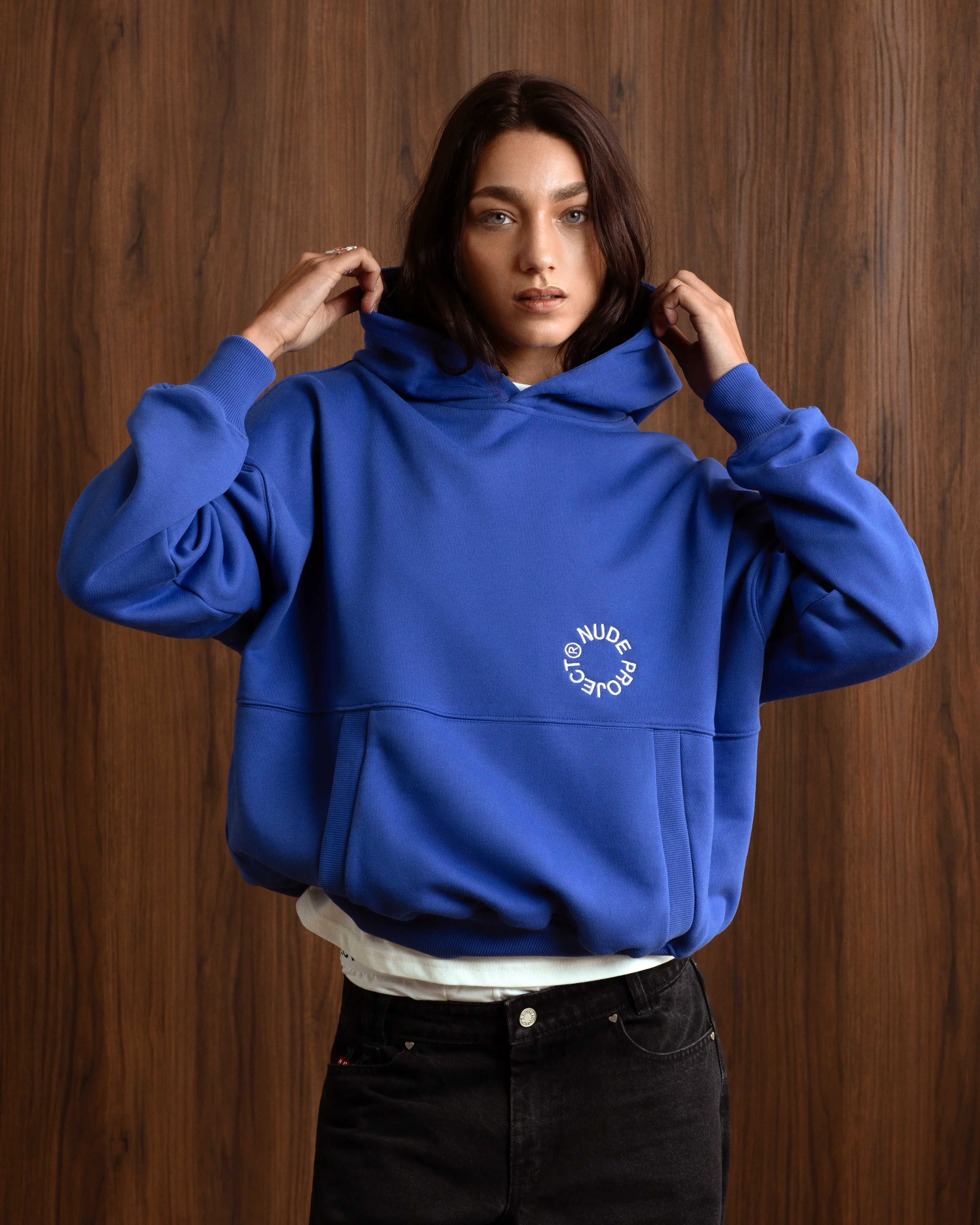Kory Boxy Hoodie Blue