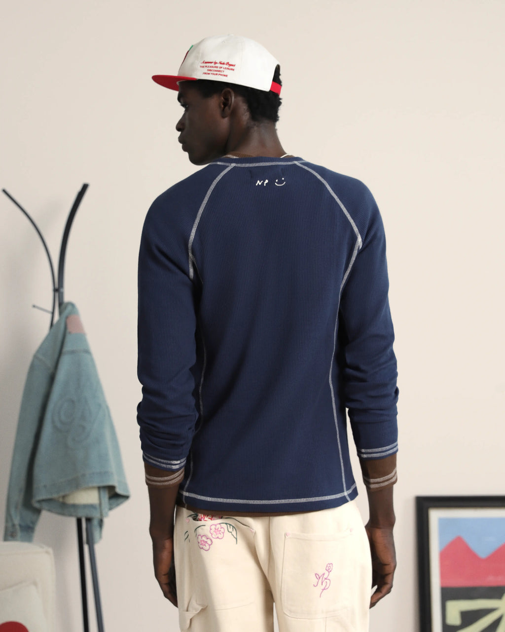 Pack De 2 Camisetas Manga Larga Waffle Marrón/Azul Marino