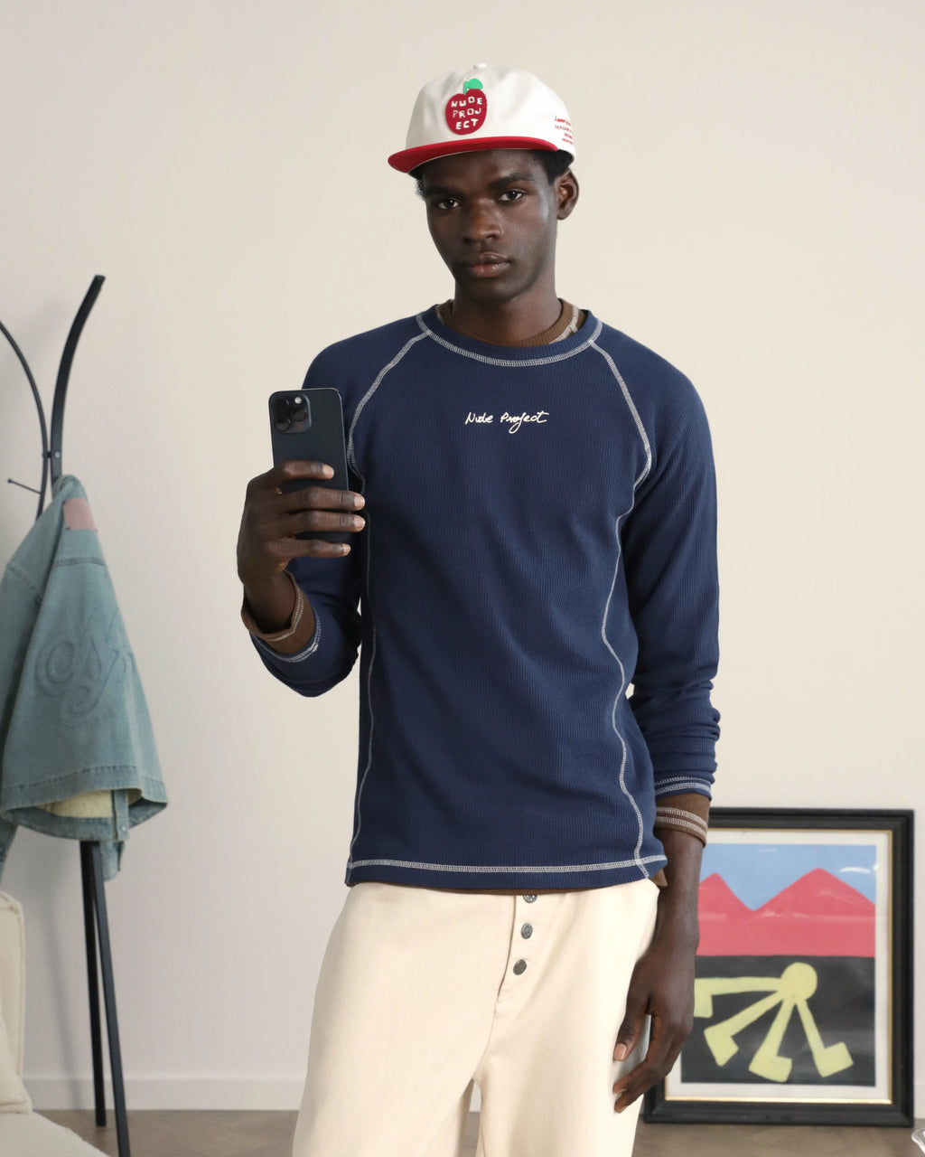 Pack De 2 Camisetas Manga Larga Waffle Marrón/Azul Marino