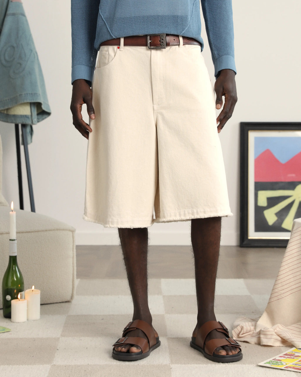 Pantalón Corto Apple Crew Denim Raw