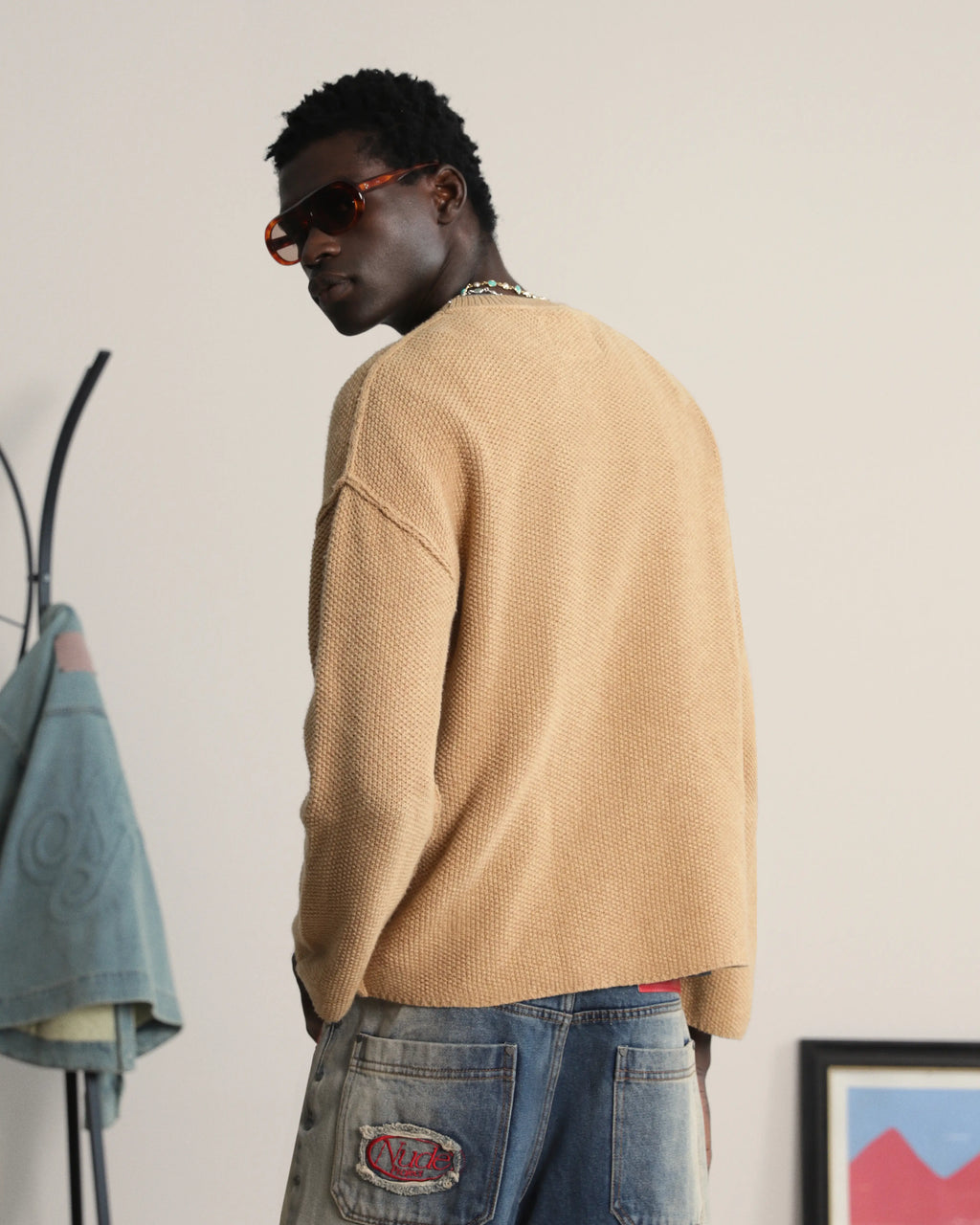 Jersey Reversed Seams Marrón