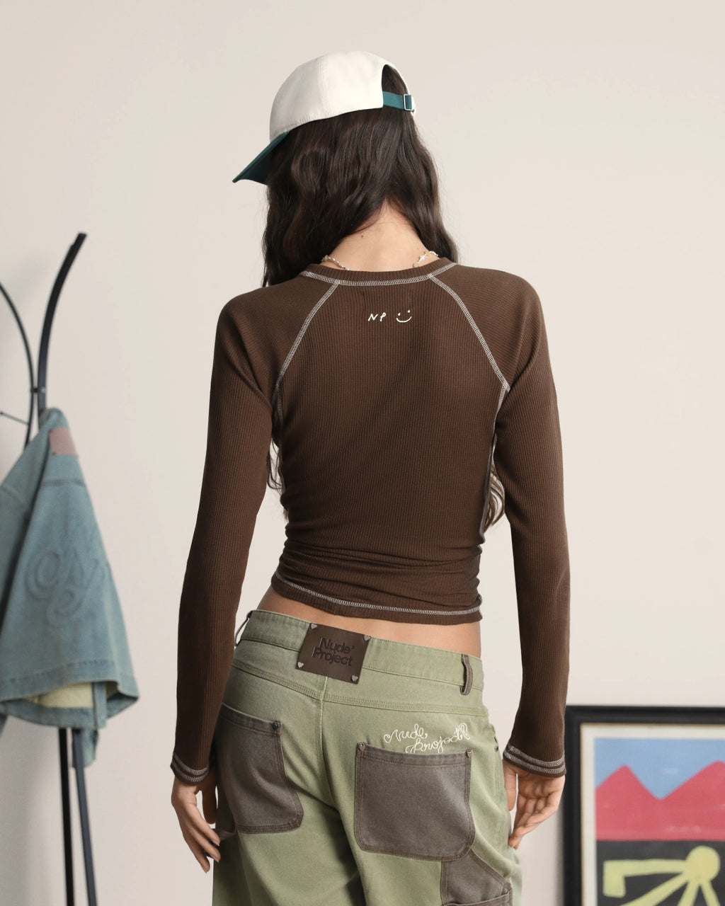 Pack De 2 Camisetas Manga Larga Waffle Marrón/Azul Marino