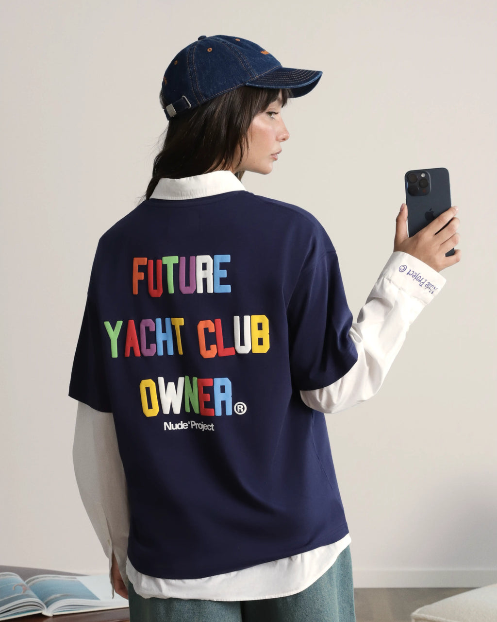 Camiseta Yate Azul Marino