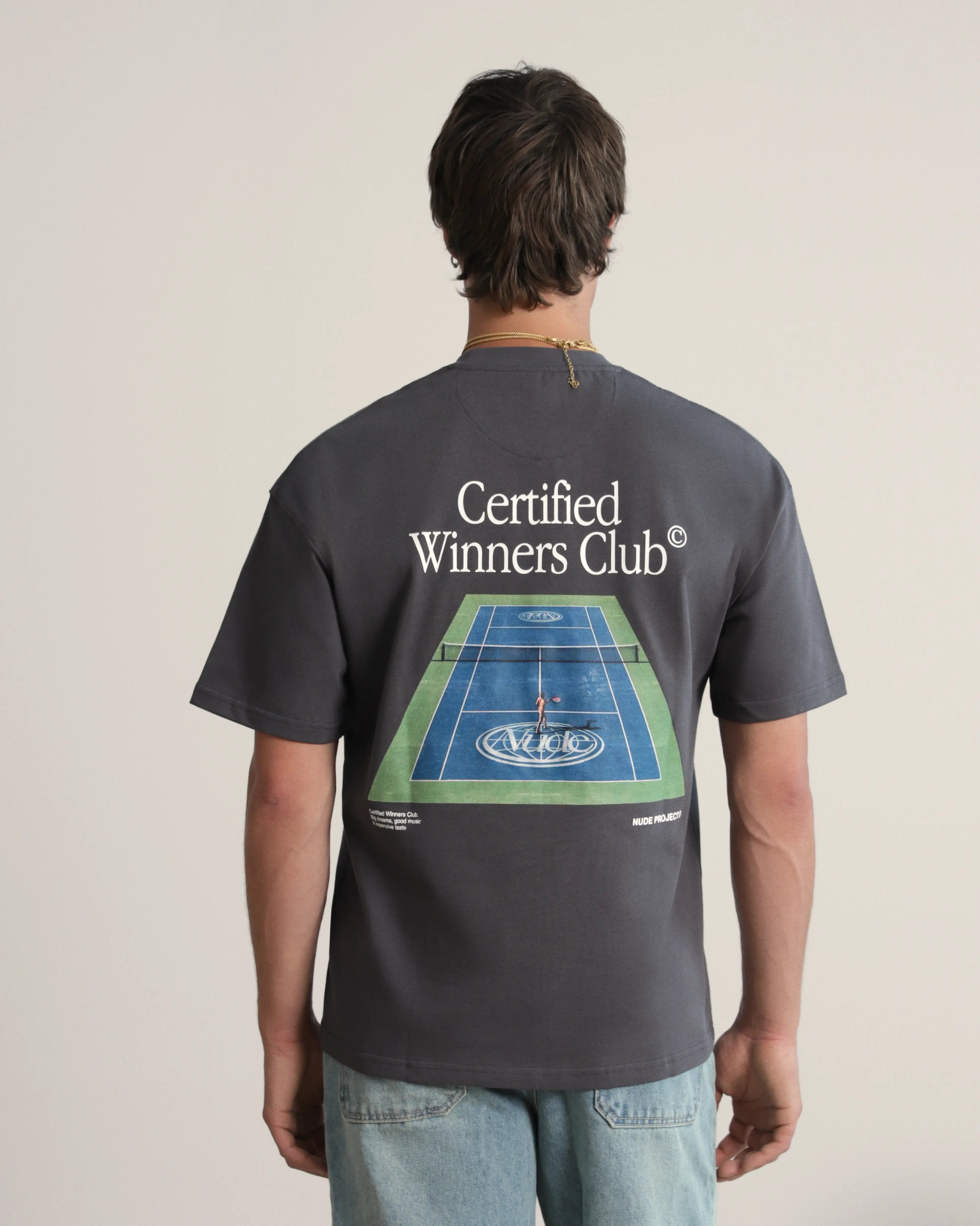 Camiseta Tennis Gris Oscuro