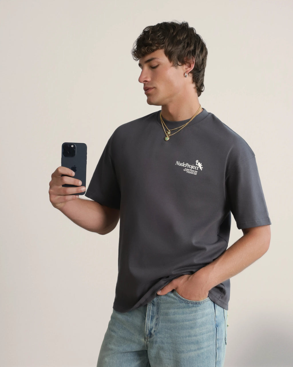 Camiseta Tennis Gris Oscuro