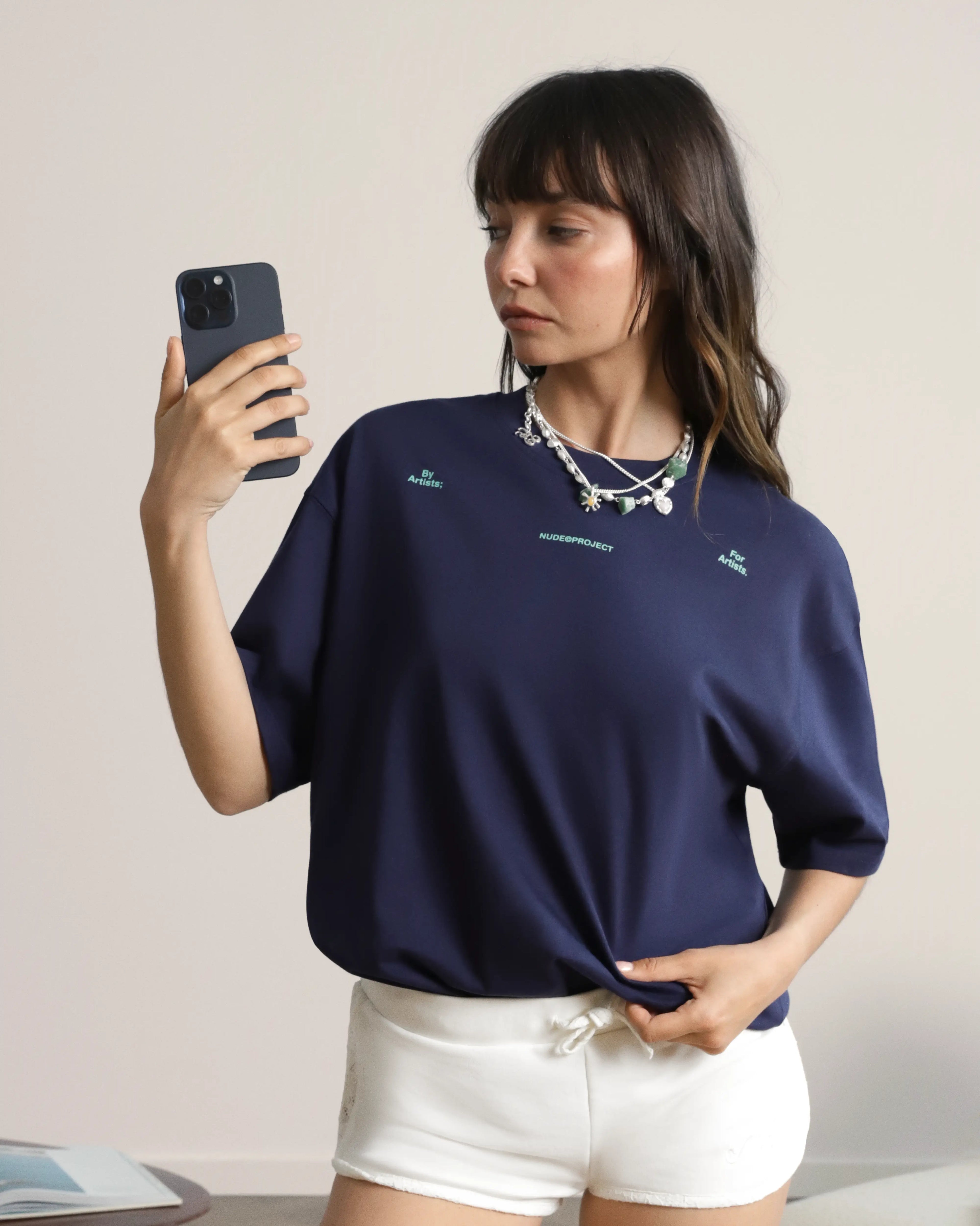 Camiseta Fine Art Azul Marino