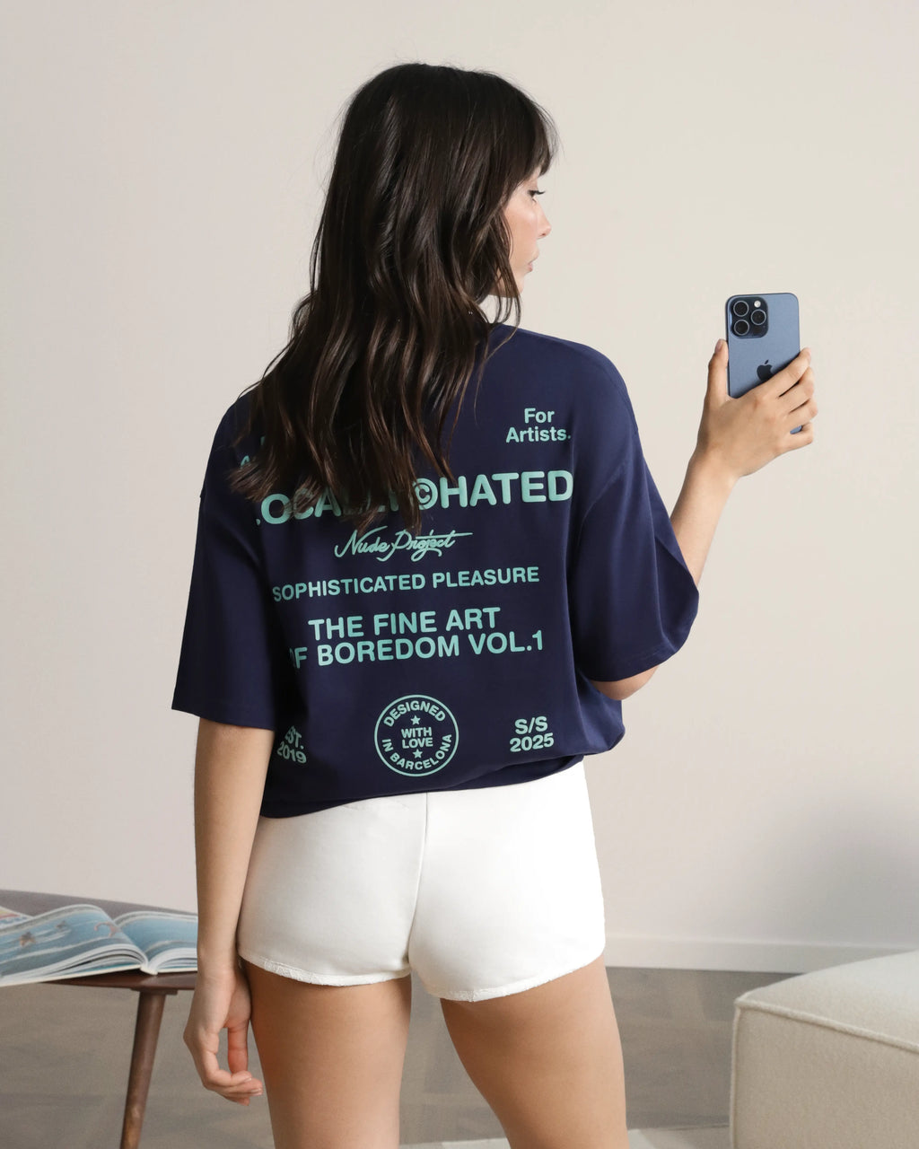 Camiseta Fine Art Azul Marino