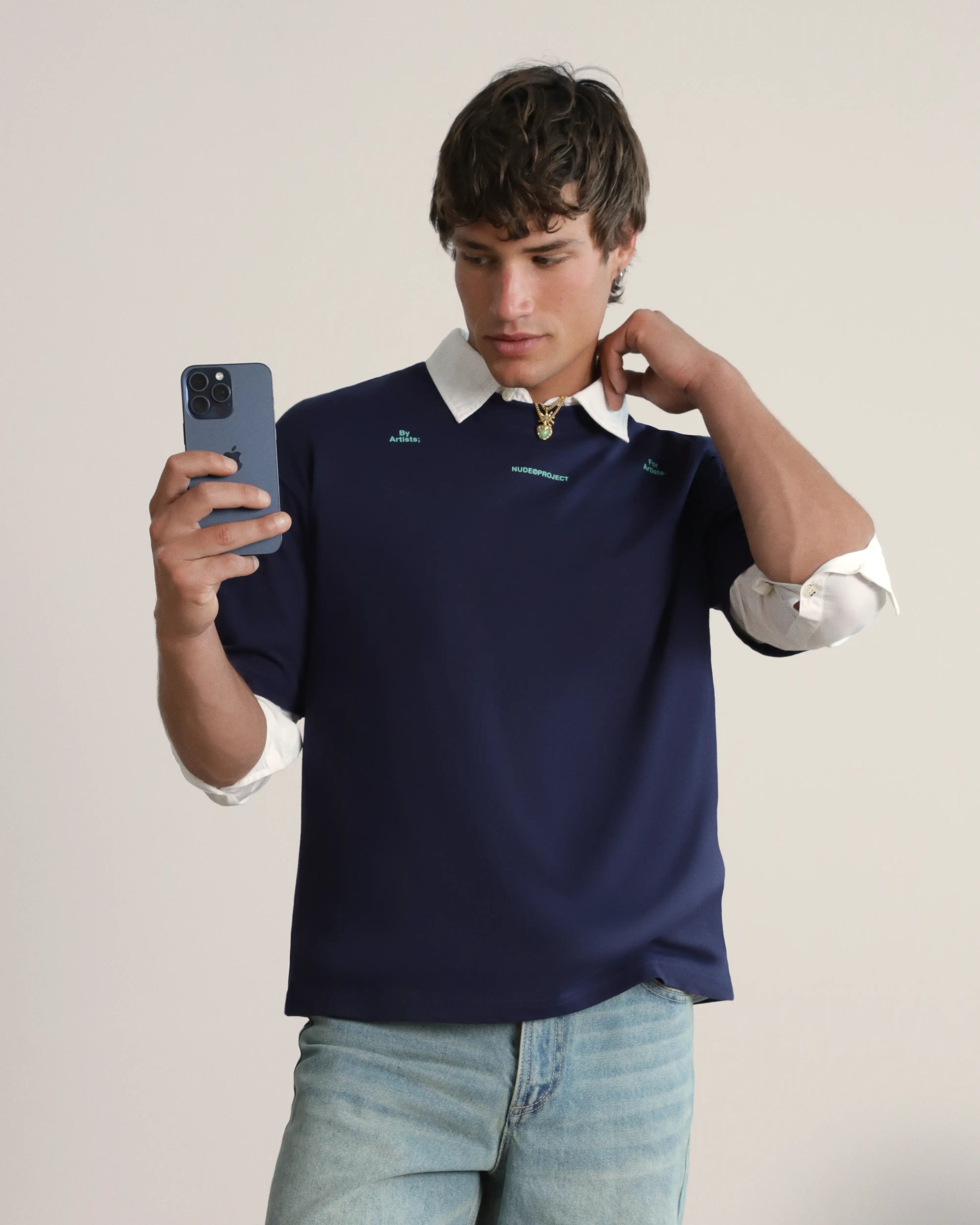 Camiseta Fine Art Azul Marino