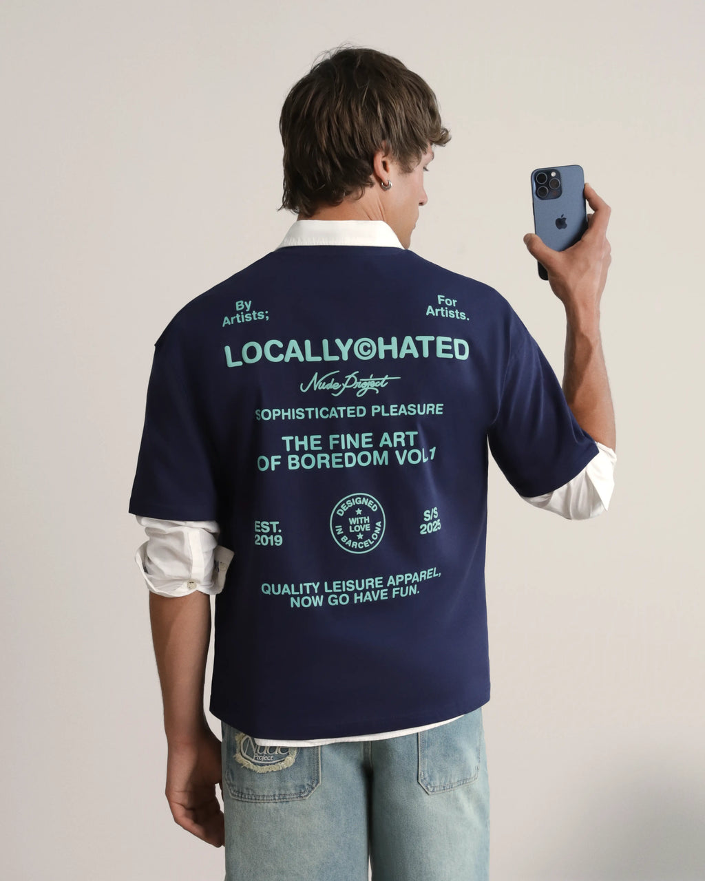 Camiseta Fine Art Azul Marino