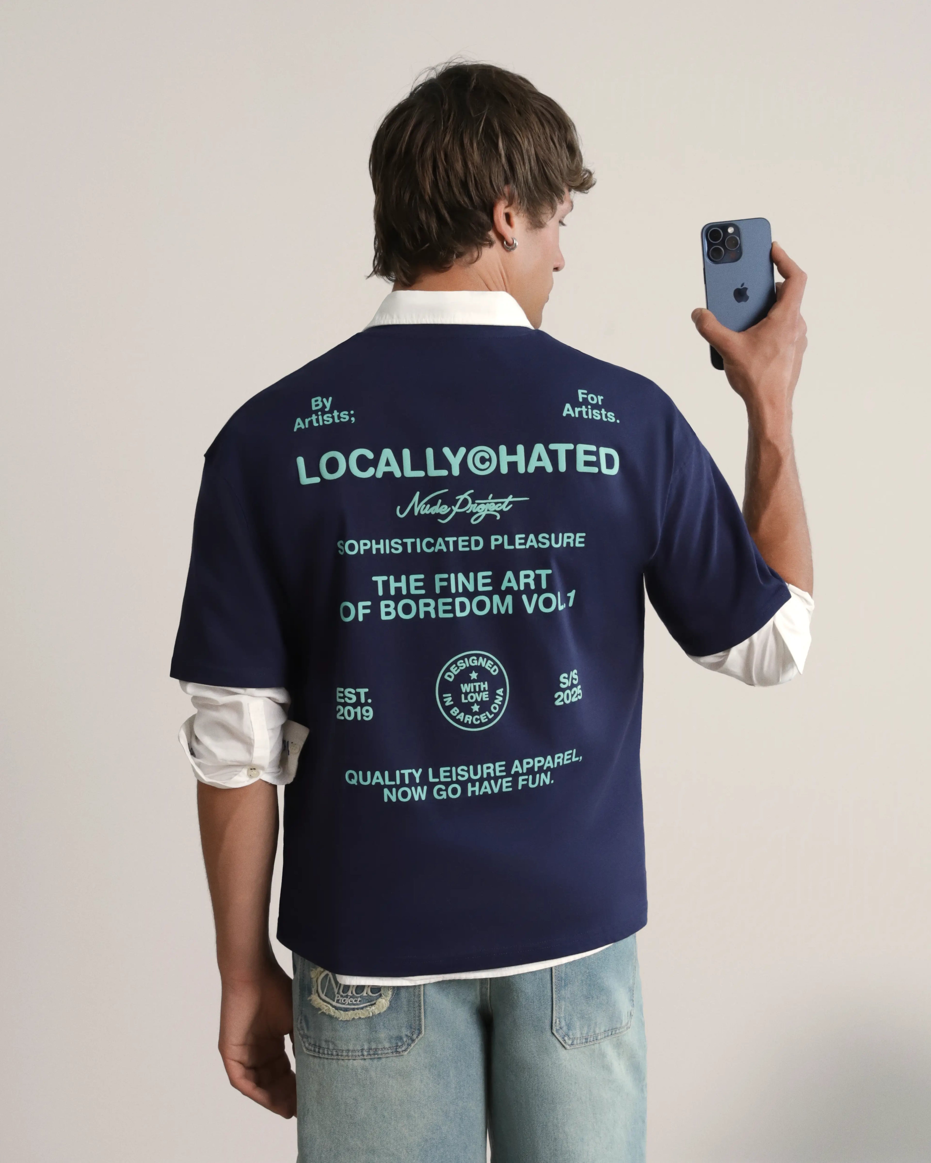 Camiseta Fine Art Azul Marino