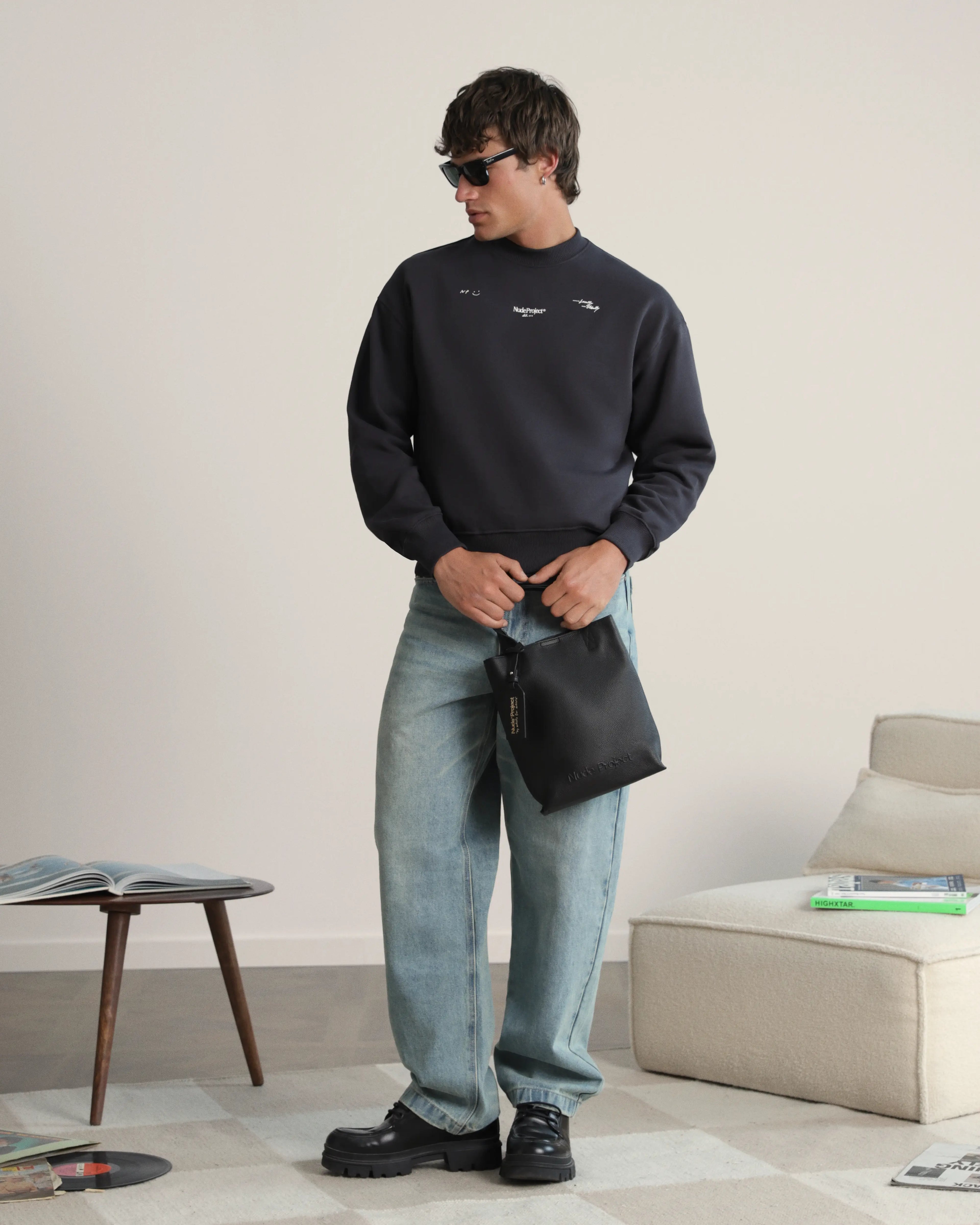 Sudadera Sin Capucha Global Soon Gris Oscuro