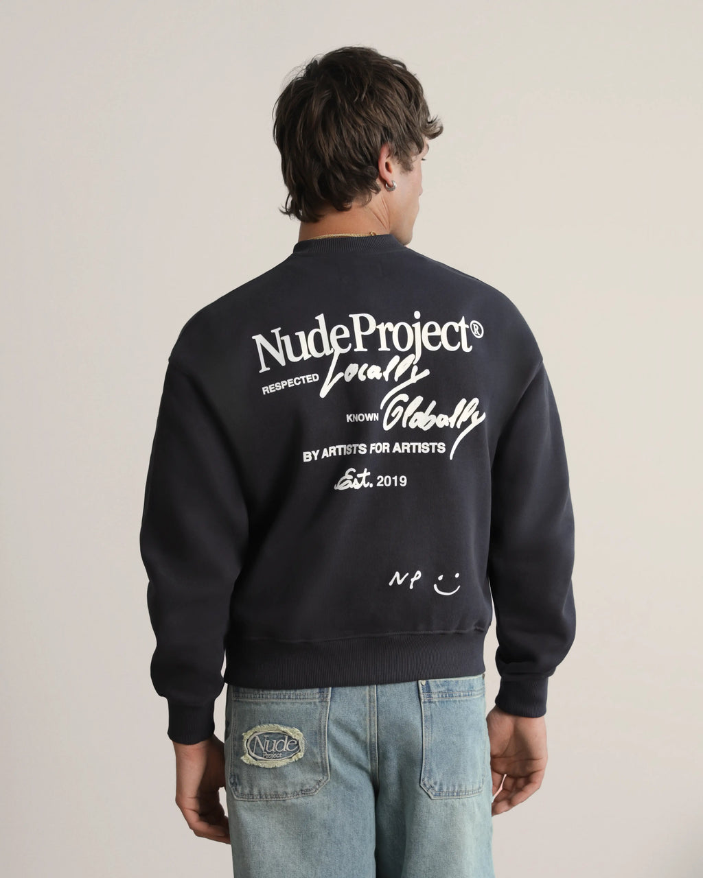 Sudadera Sin Capucha Global Soon Gris Oscuro