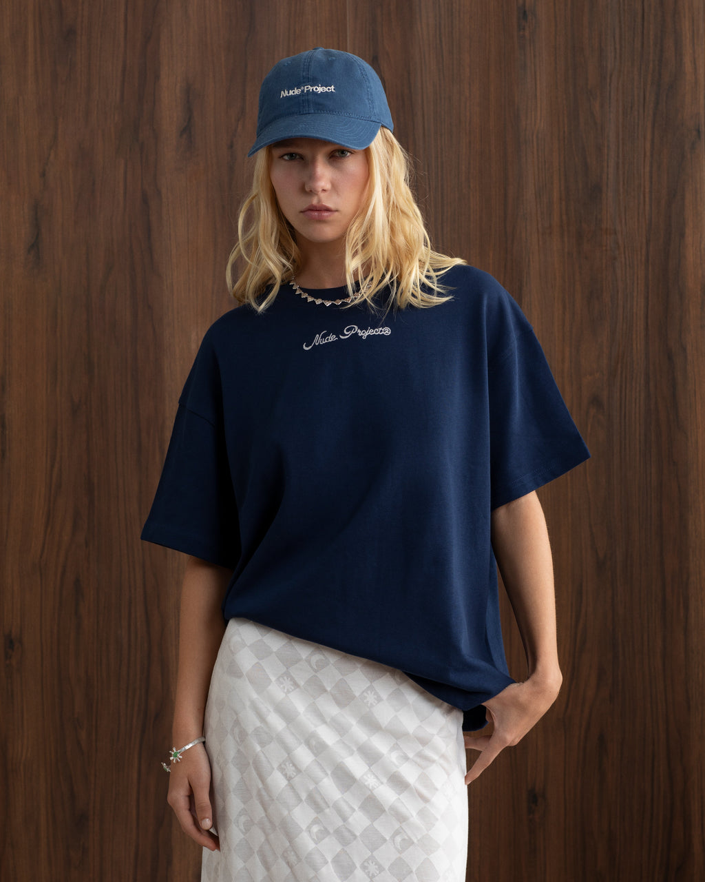 Camiseta Peach Azul Marino