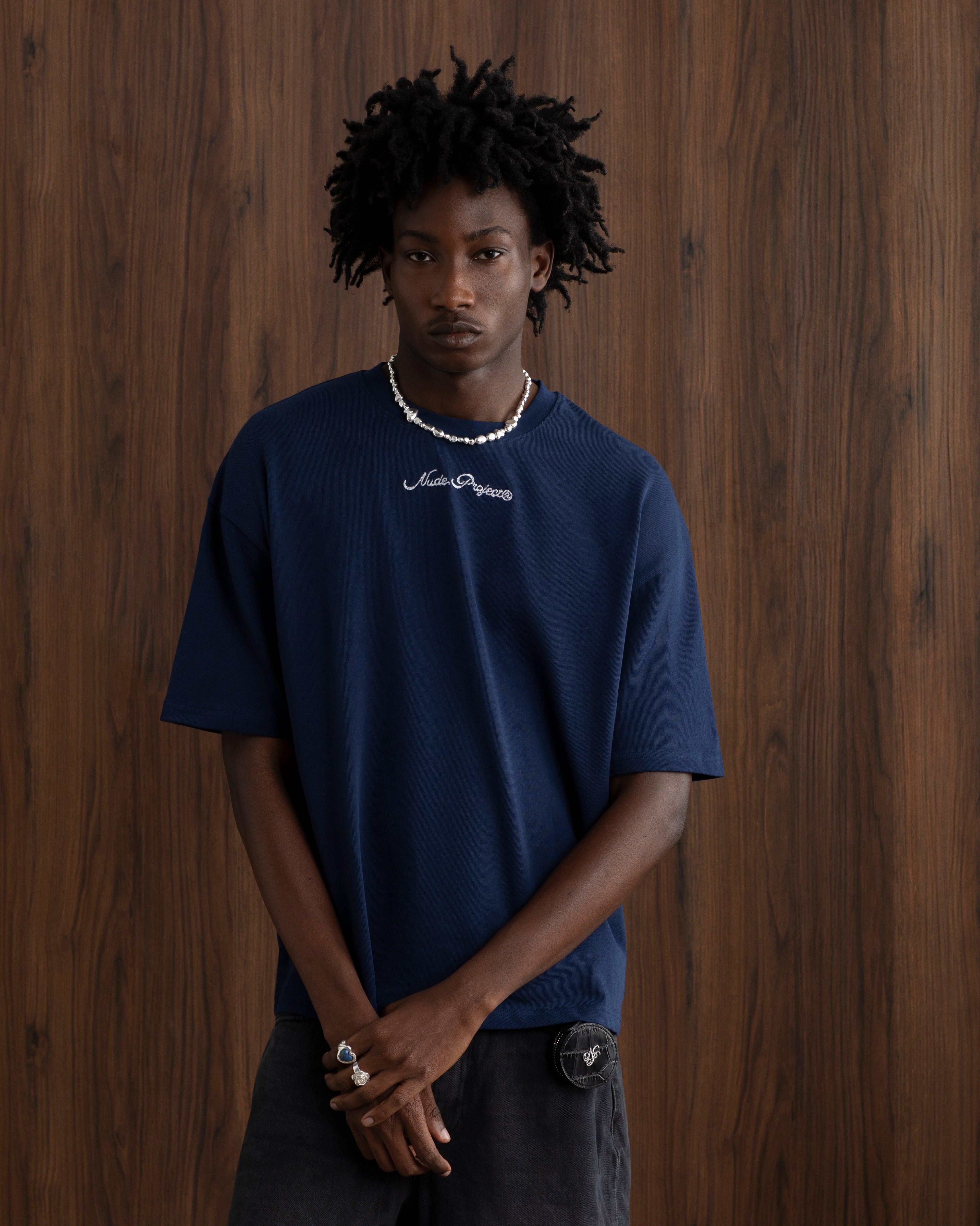 Camiseta Peach Azul Marino