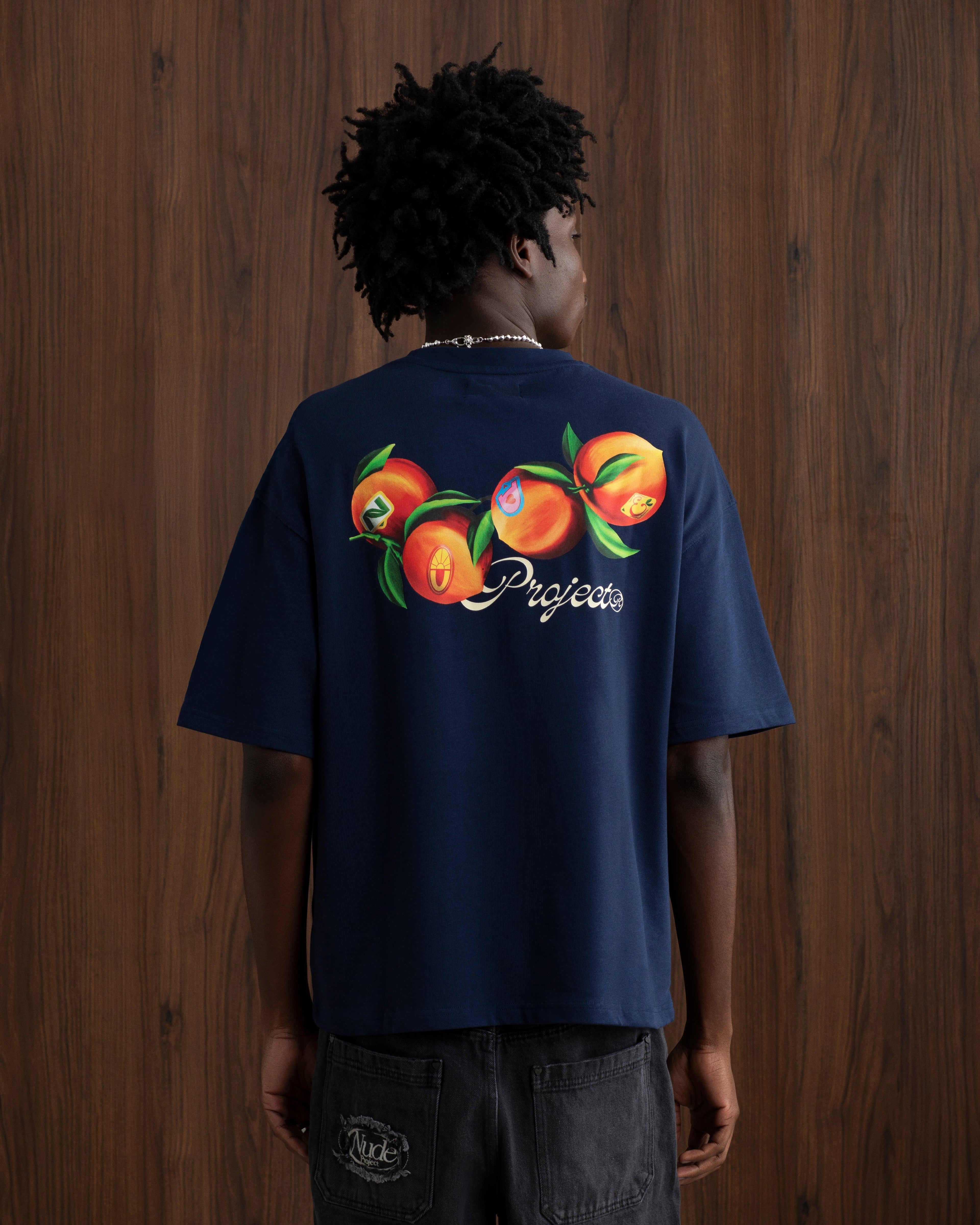 Camiseta Peach Azul Marino