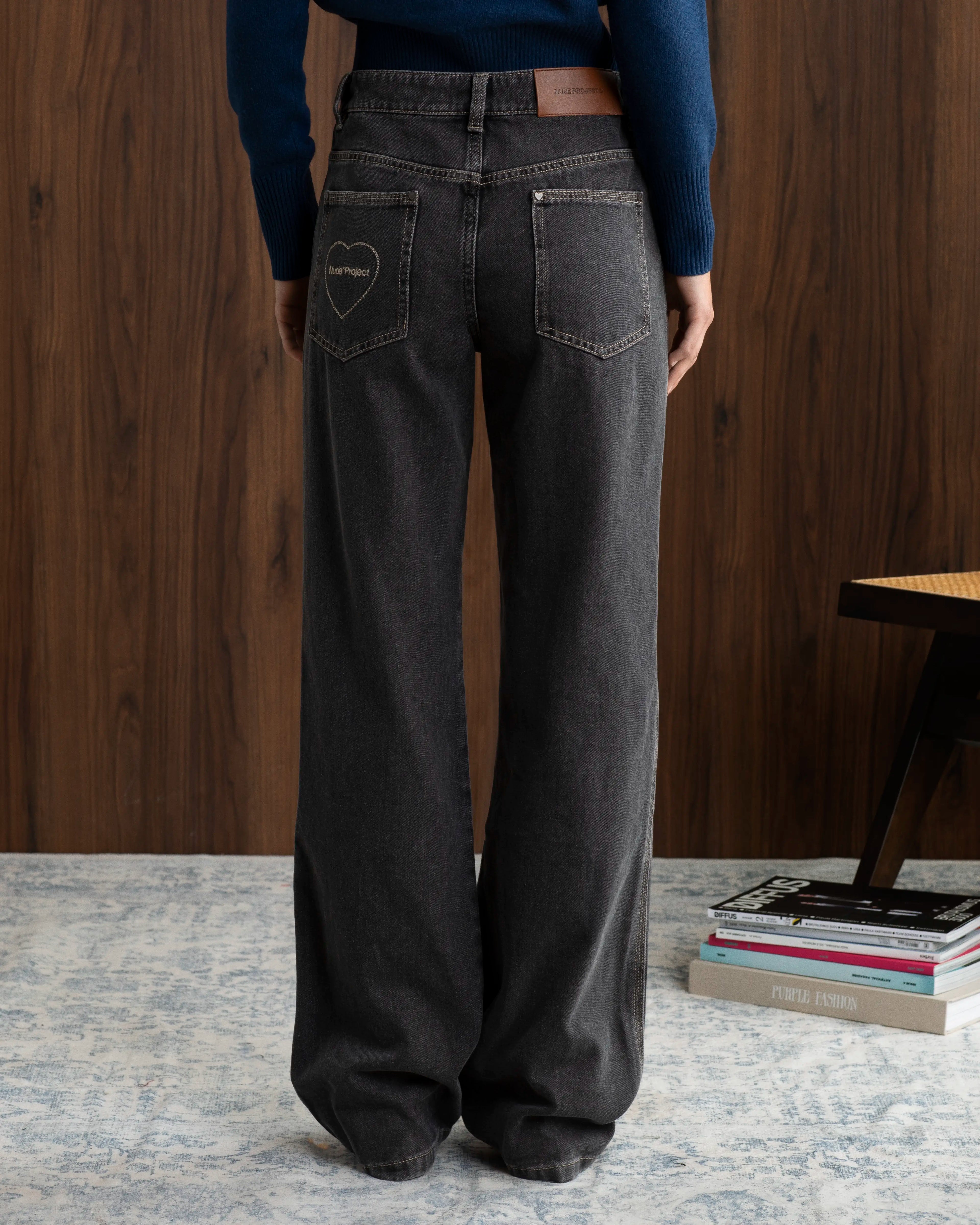 Pantalón Vaquero Straight Negro