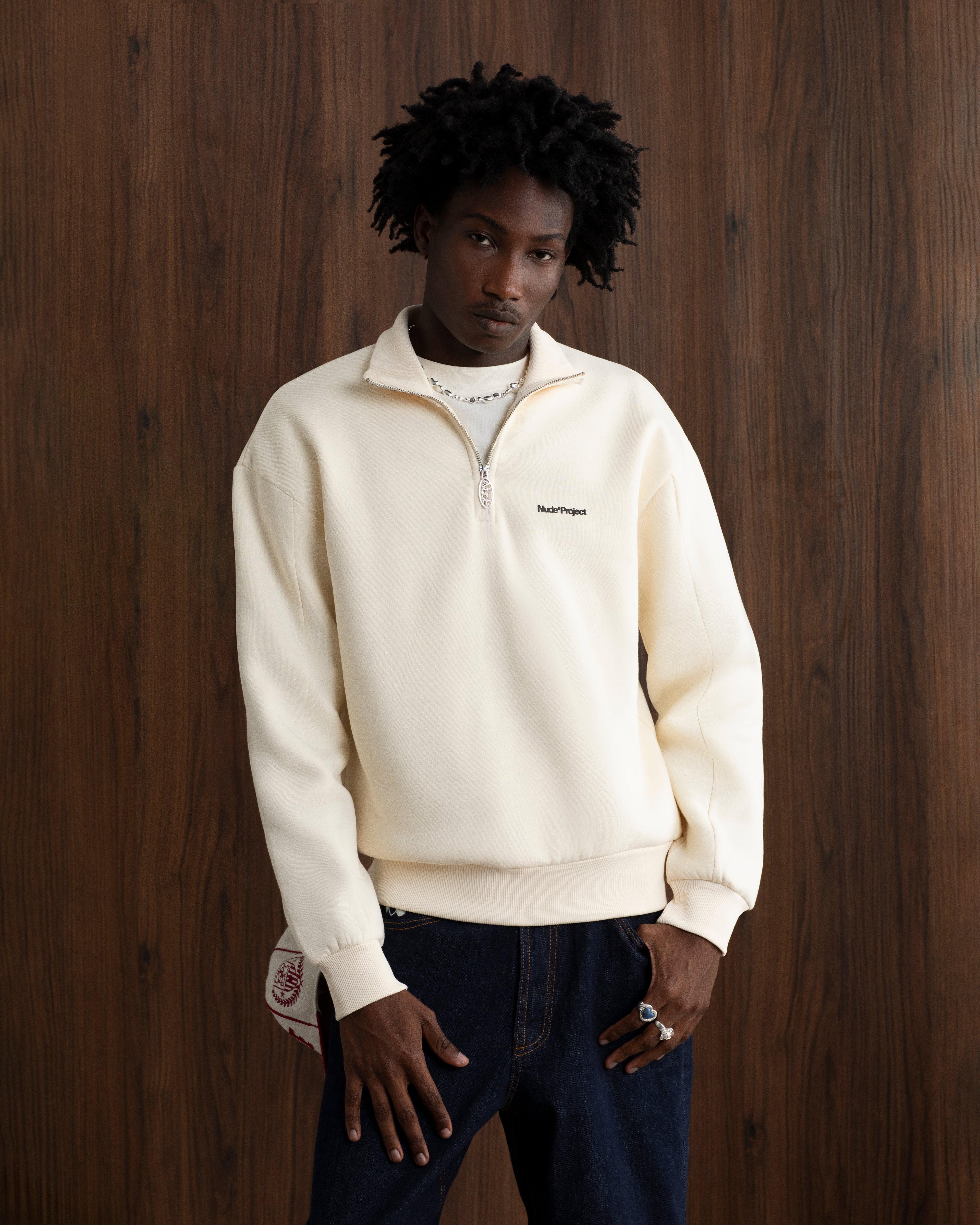 Quarter Zip Origins Blanco Crema