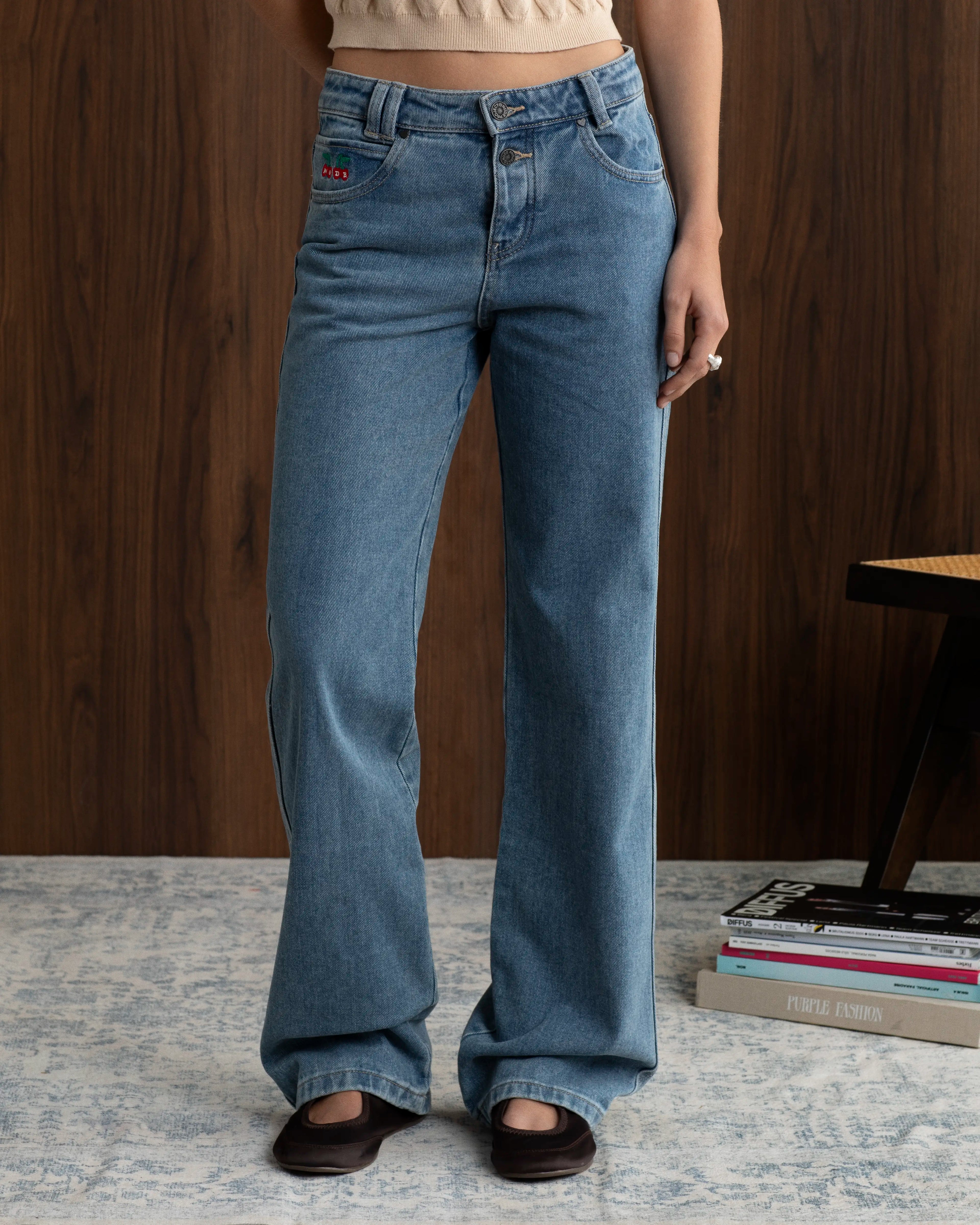 Pantalón Vaquero Straight Azul