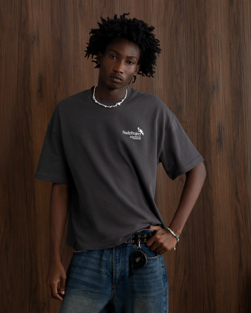 Camiseta Tennis Gris Oscuro