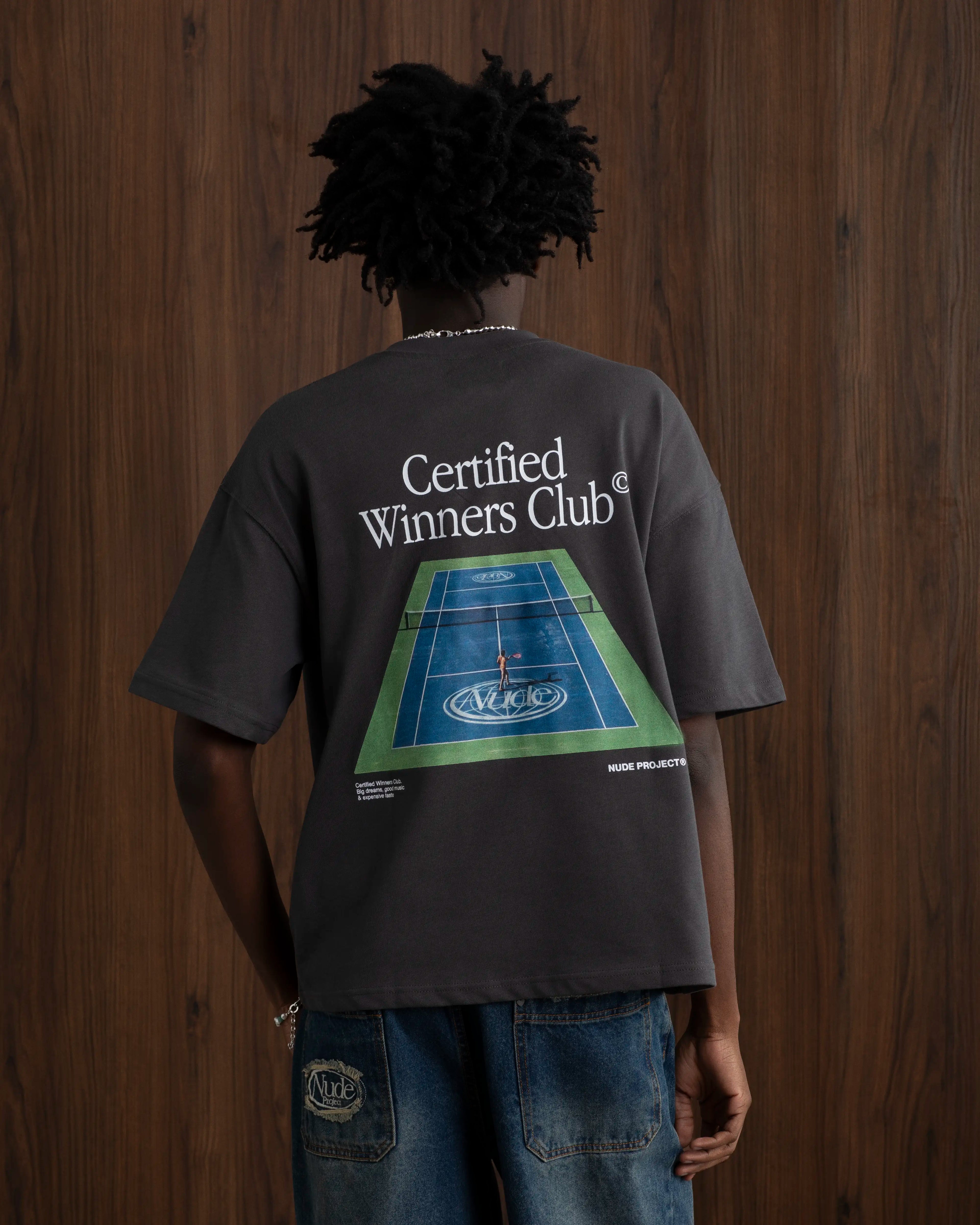 Camiseta Tennis Gris Oscuro