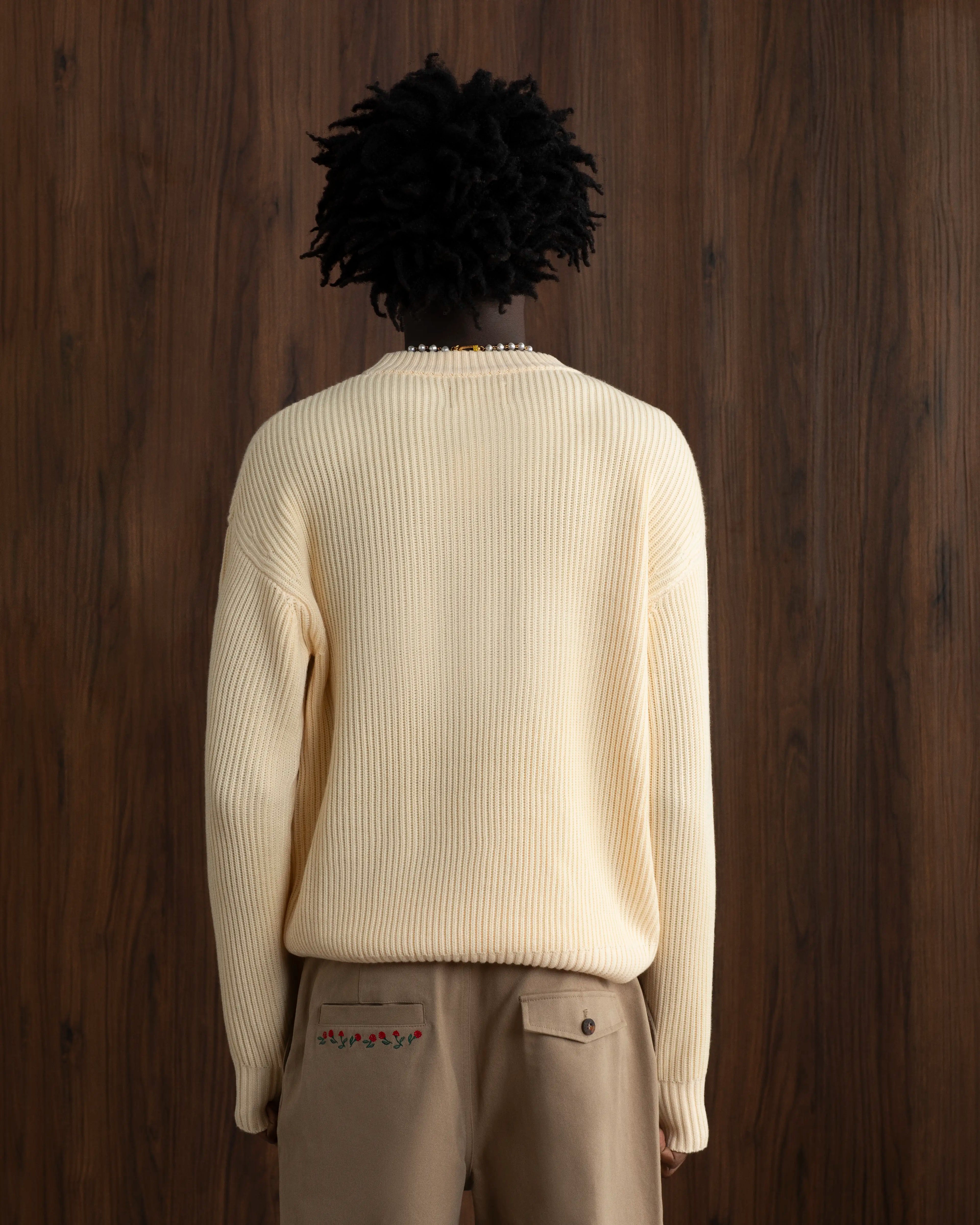 Jersey Wavy Blanco Crema