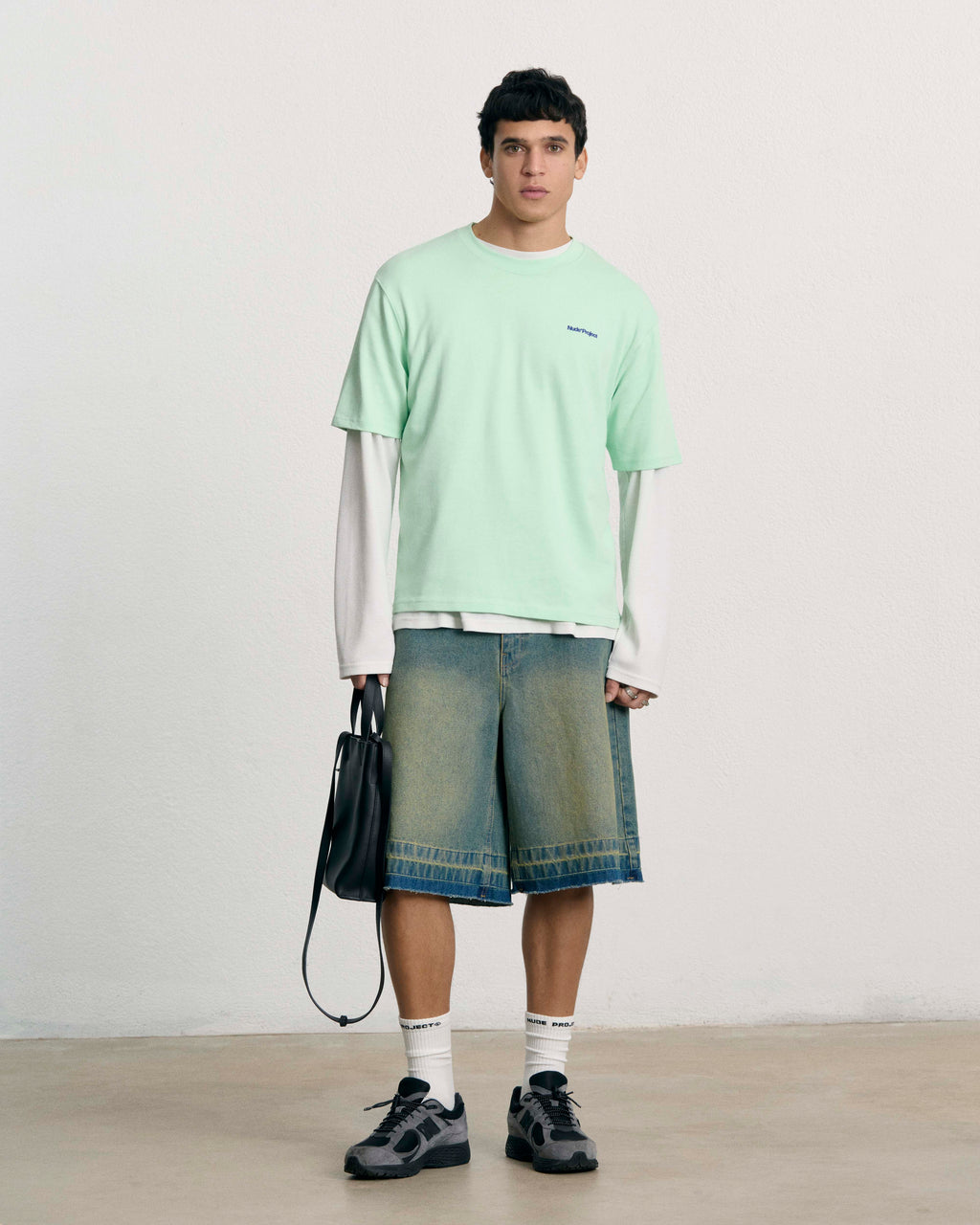 Pantalón Corto Baggy Indigo Old Denim