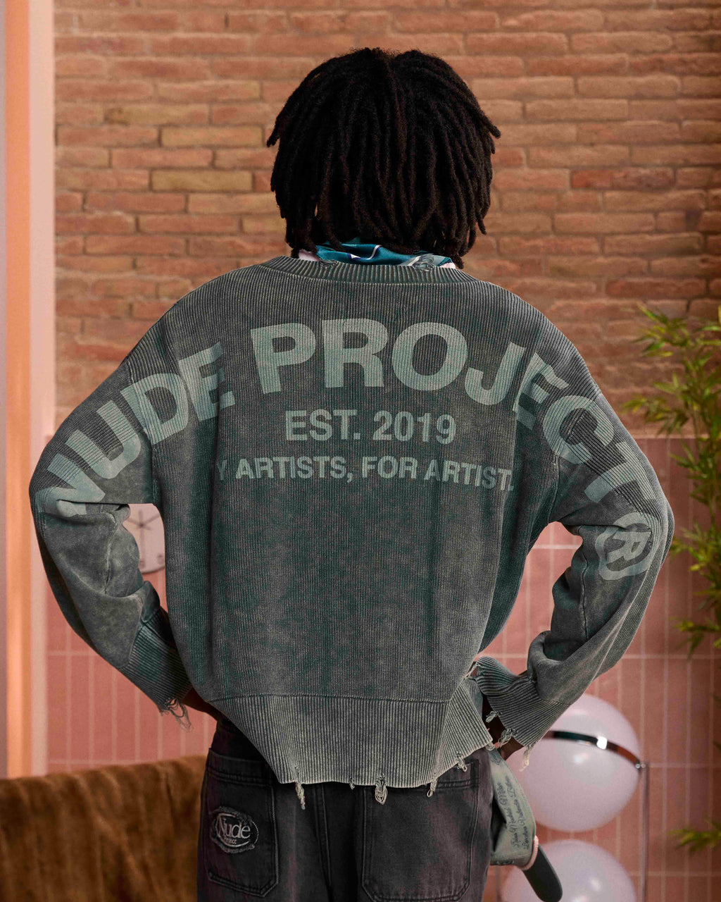 Perfect Cropped Knit Sweater Dark Green