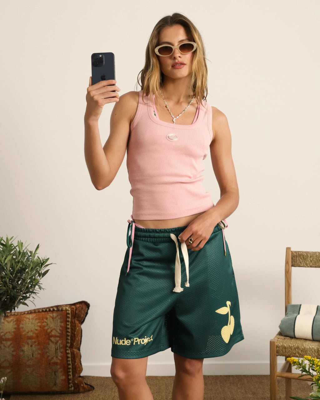 Pantalón Corto Solid Mesh Verde