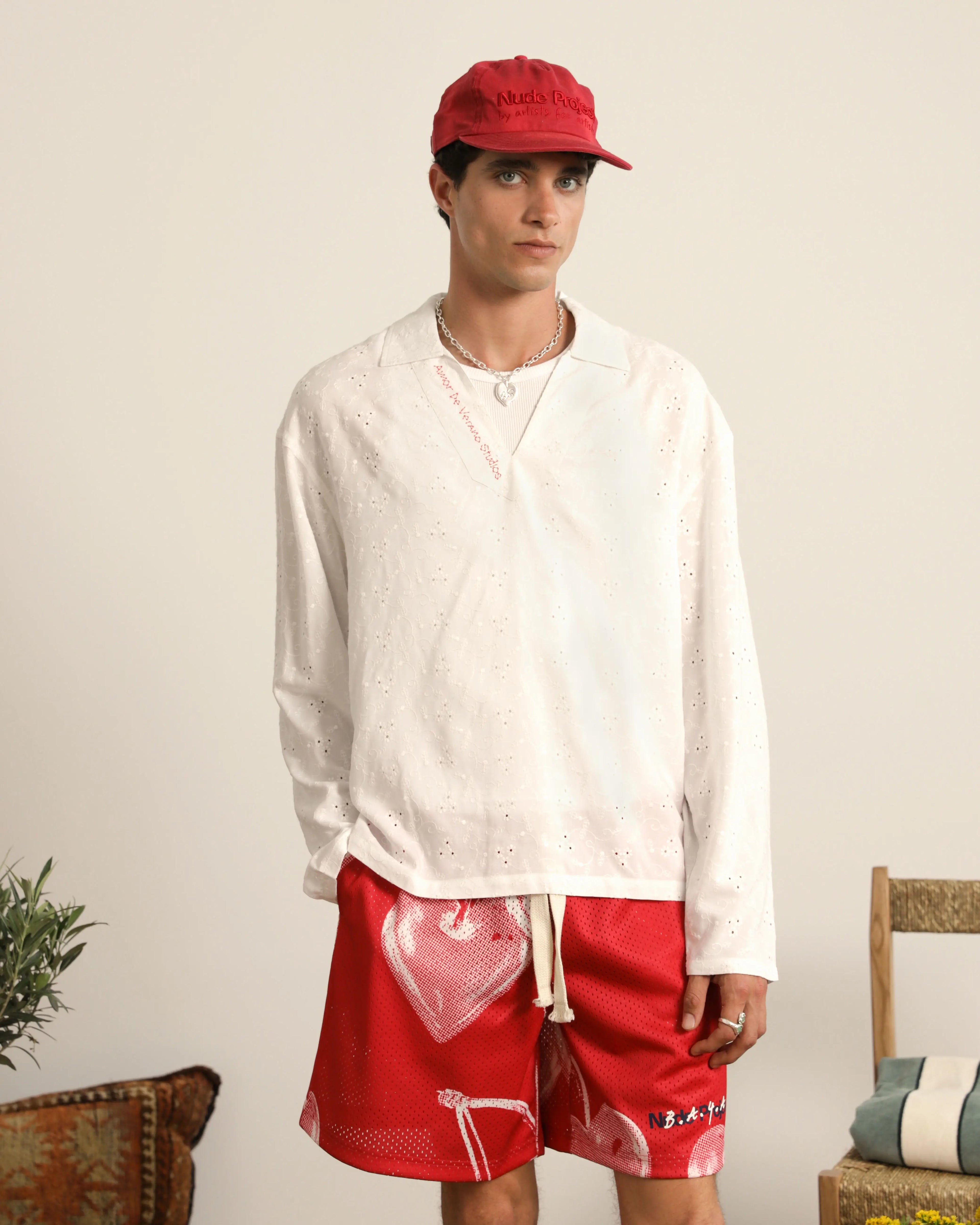 Pantalón Corto Mesh Rojo