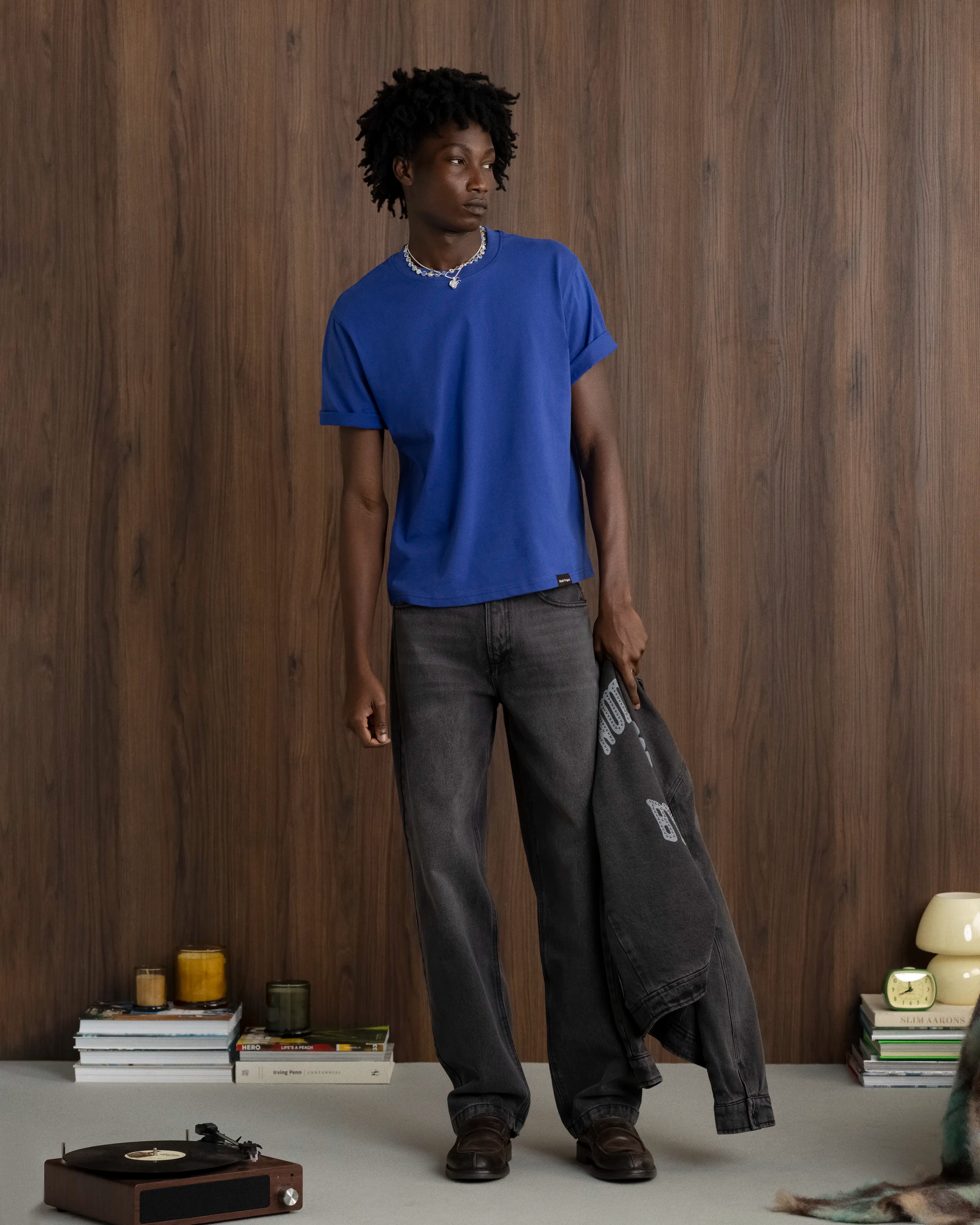 Pantalón Vaquero Básico Negro Wash