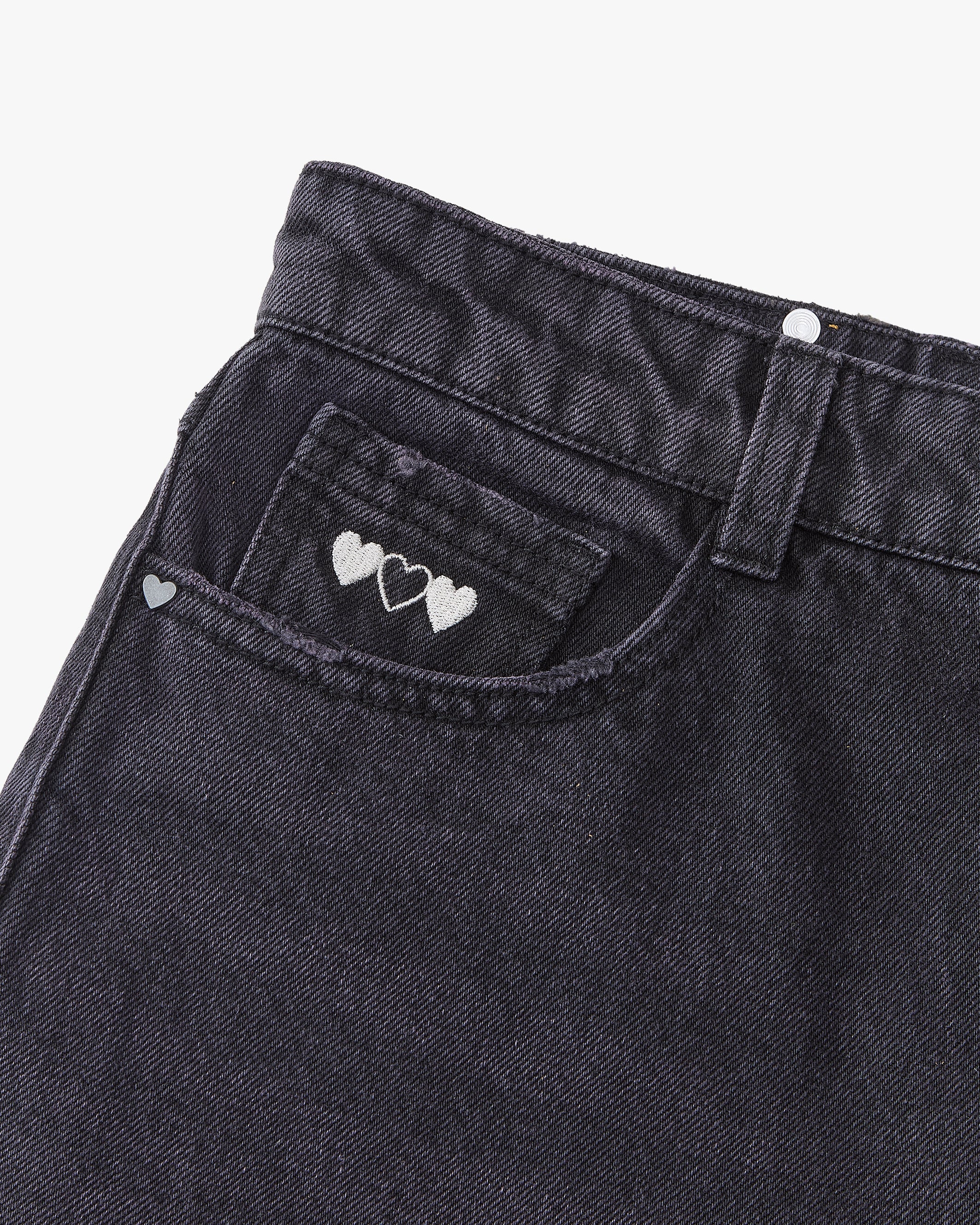 Pantalón Baggy Negro Rose Wash Old